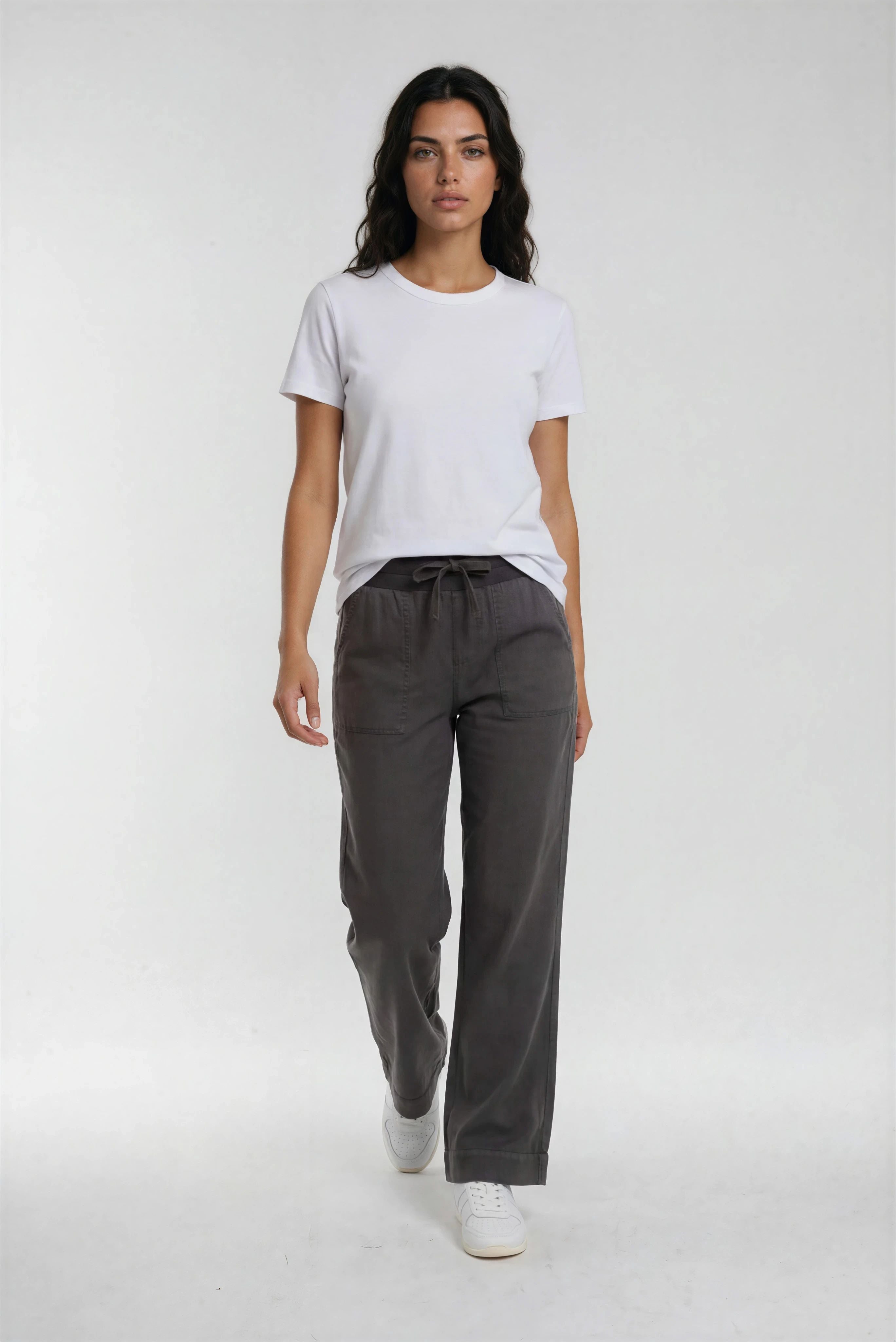 Allen Stretch Linen Wide Leg Pant