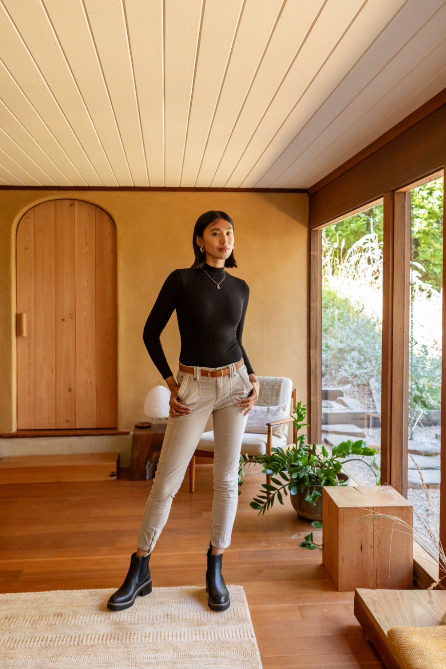 Thalia Baby Corduroy Zipper Hem Pant