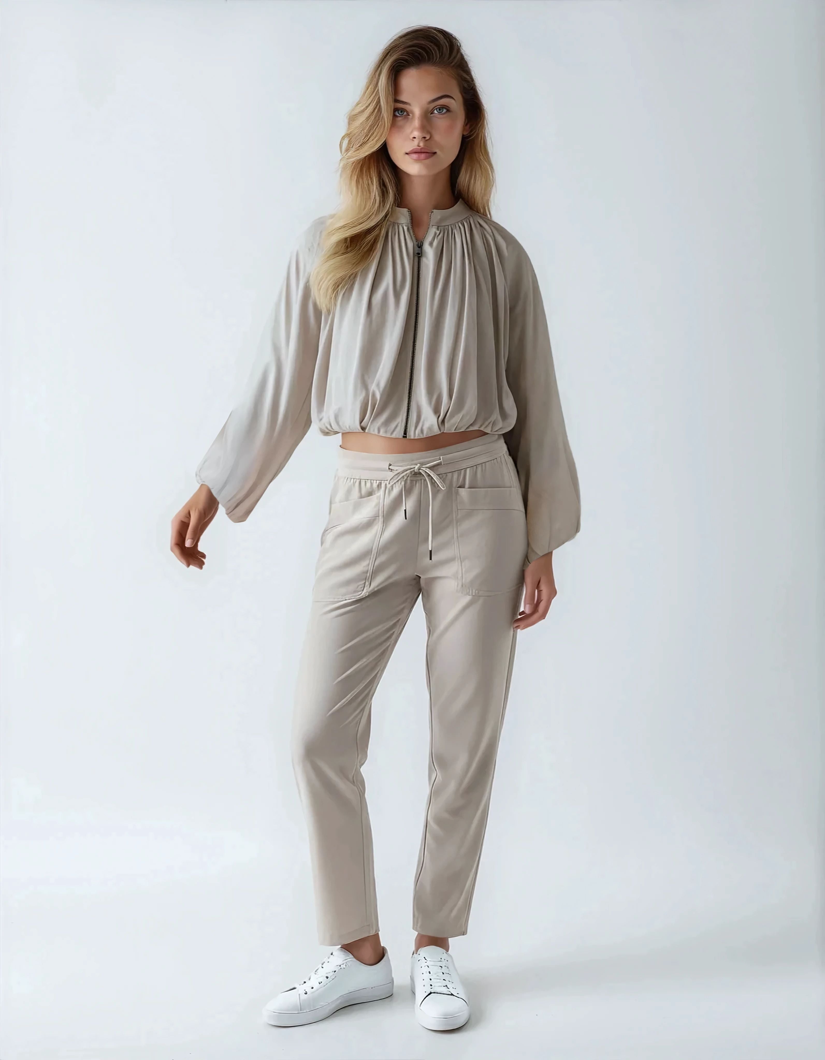 Chrystie Draped Stretch Cupro Jacket