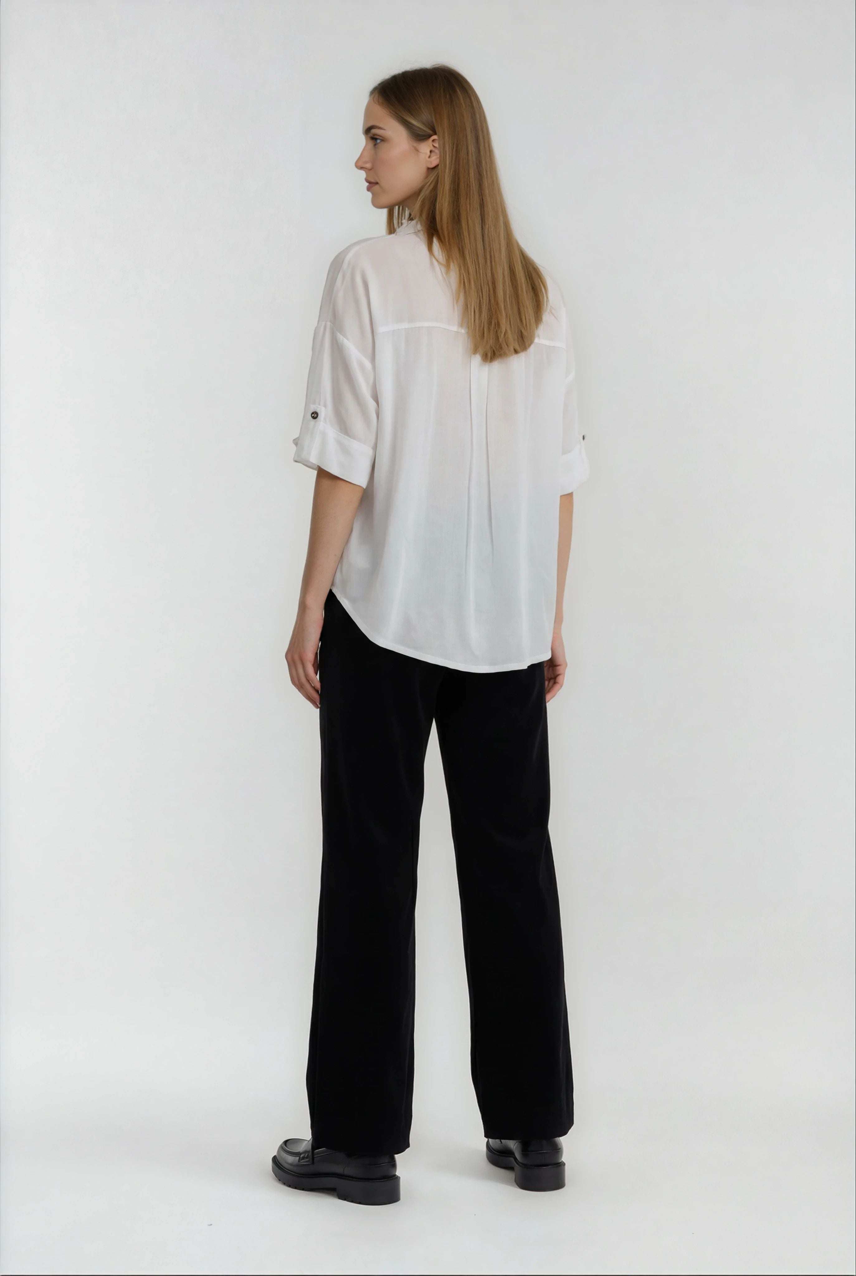 Allen Stretch Linen Wide Leg Pant