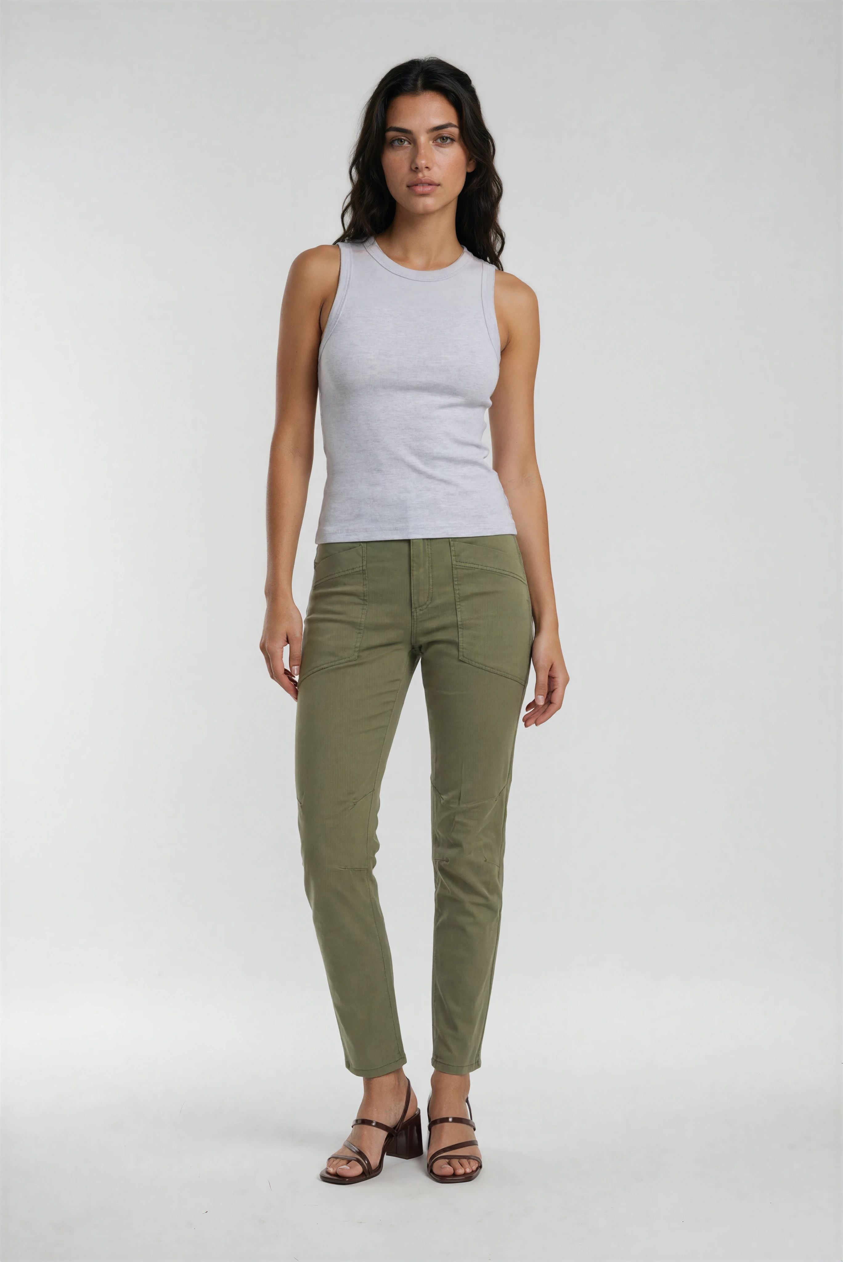 Leonard Stretch Poplin Straight-Leg Pant