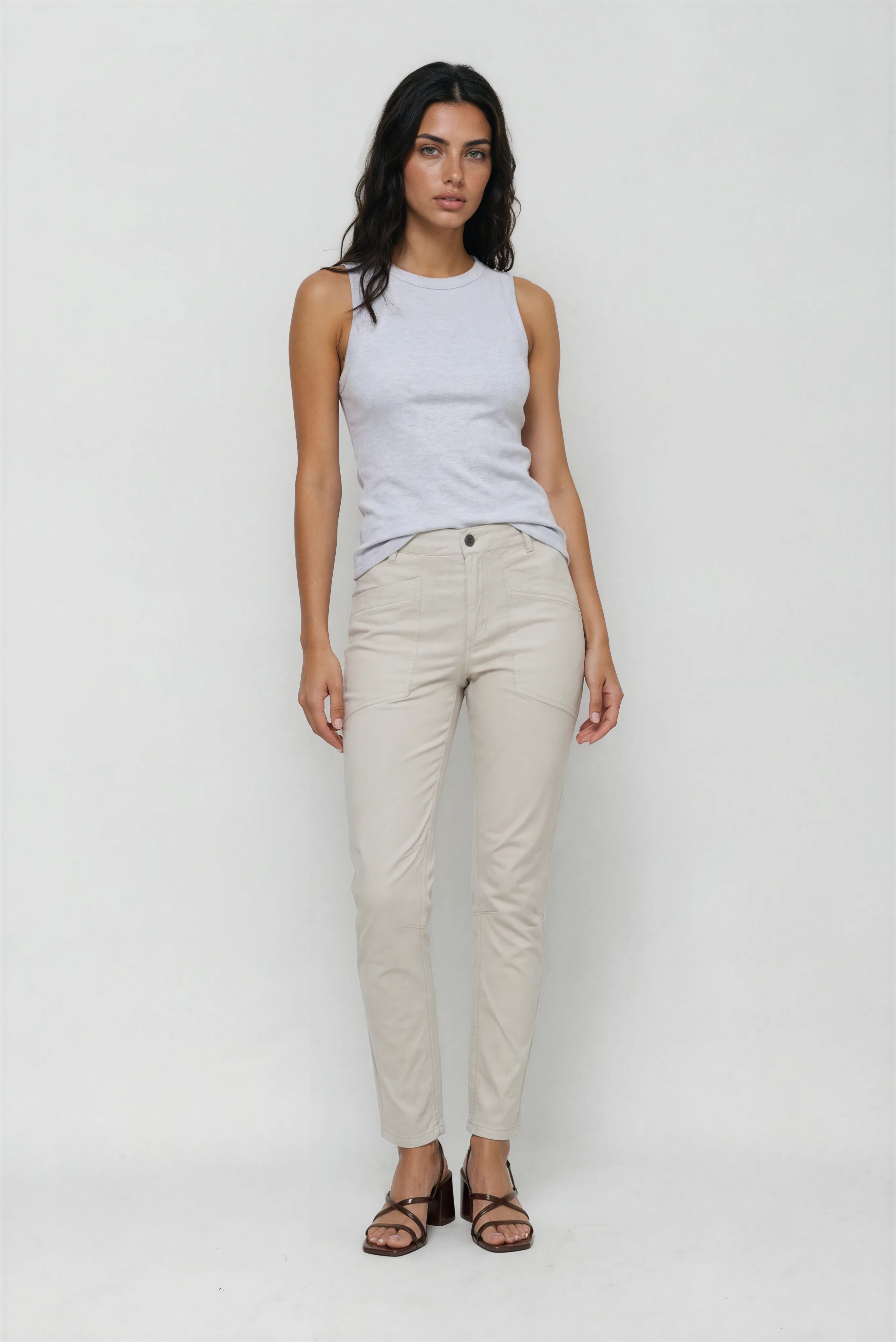 Leonard Stretch Poplin Straight-Leg Pant