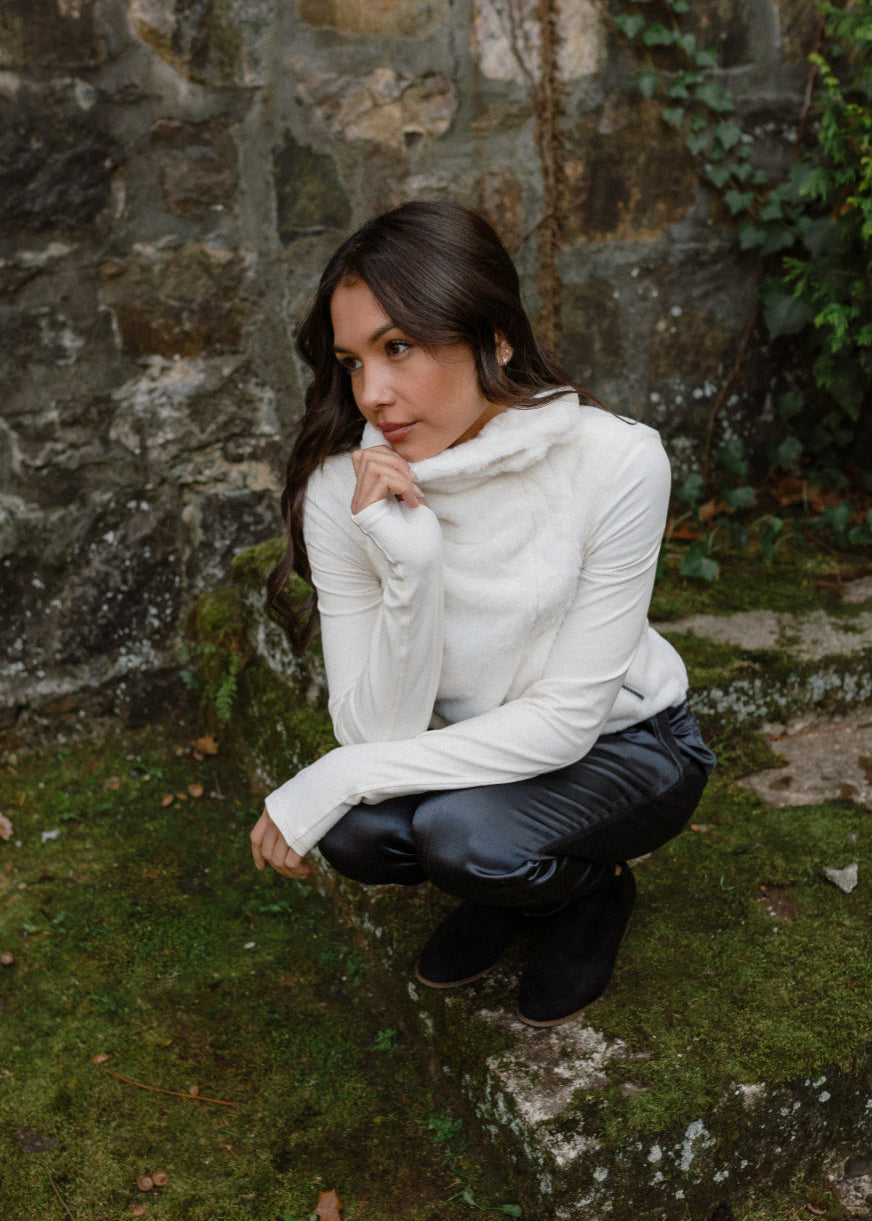 Ember Stretch Faux Fur Cotton Combo Jacket