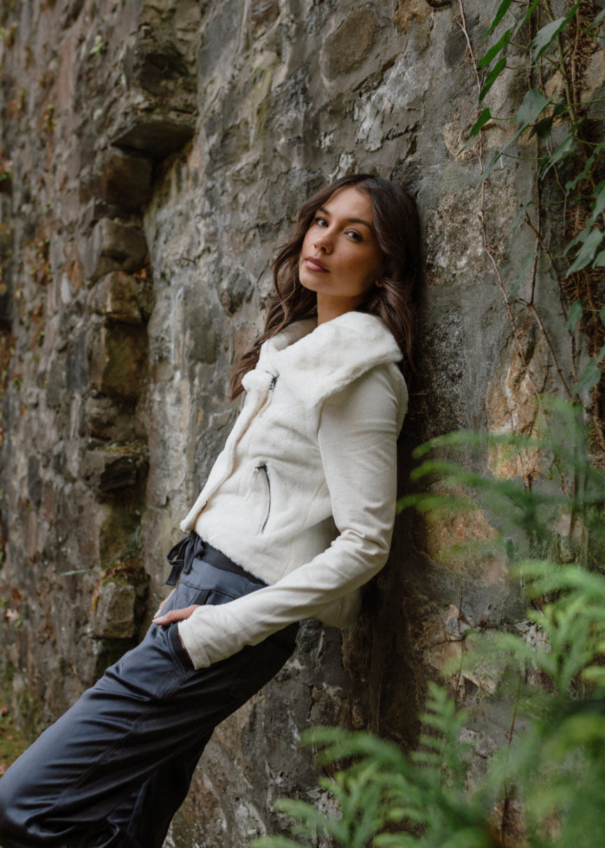 Ember Stretch Faux Fur Cotton Combo Jacket