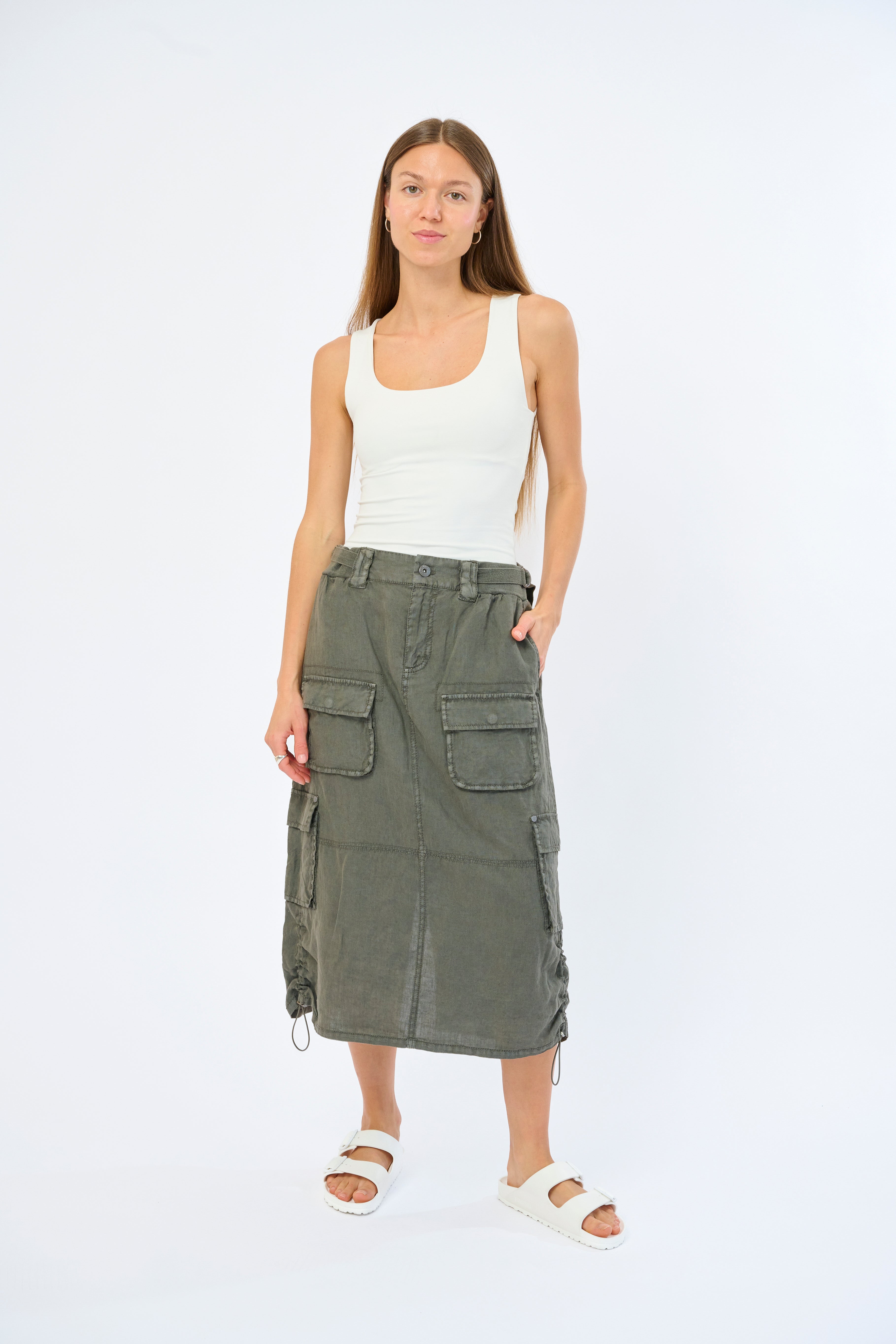 Lilo Midi Linen Skirt