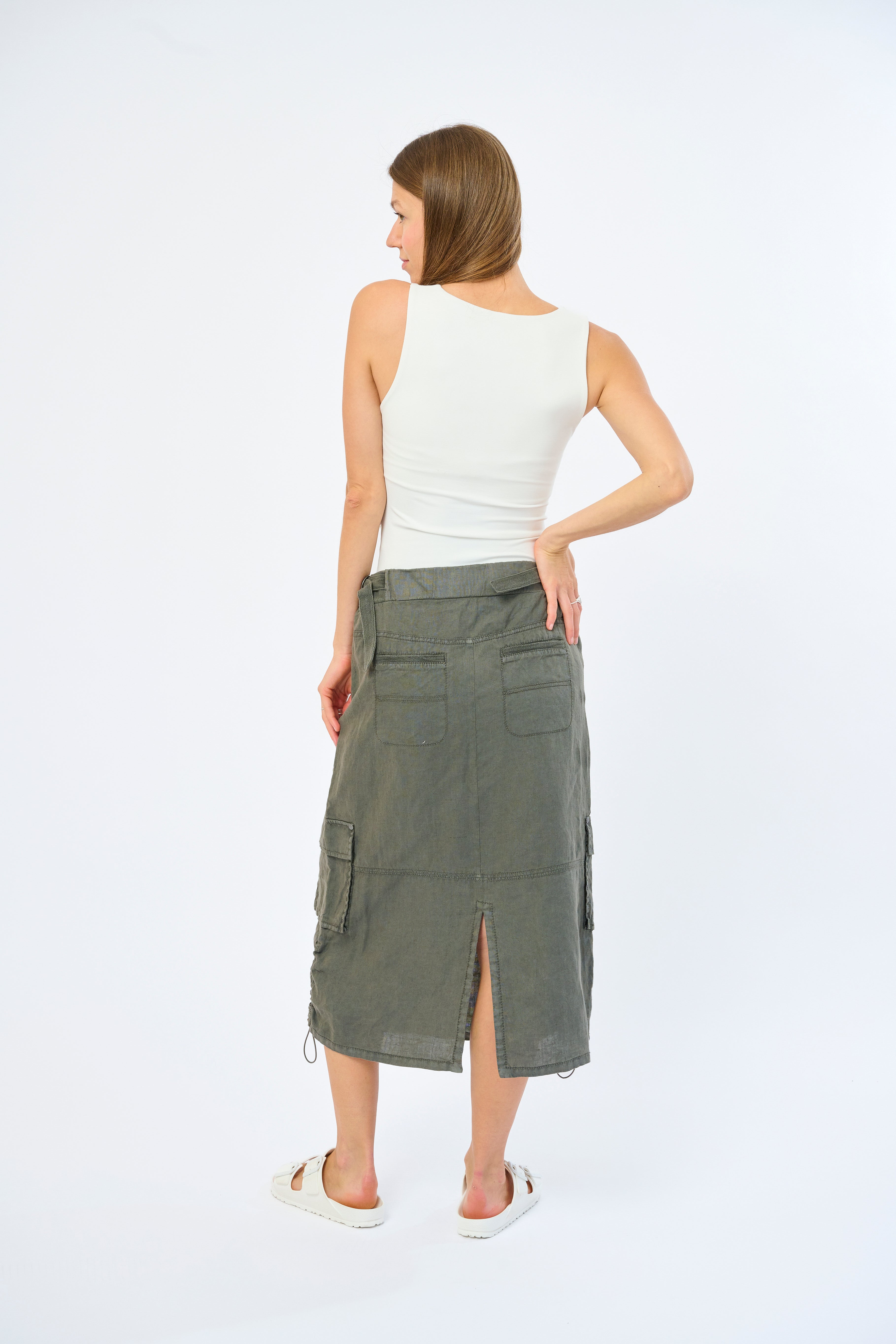 Lilo Midi Linen Skirt