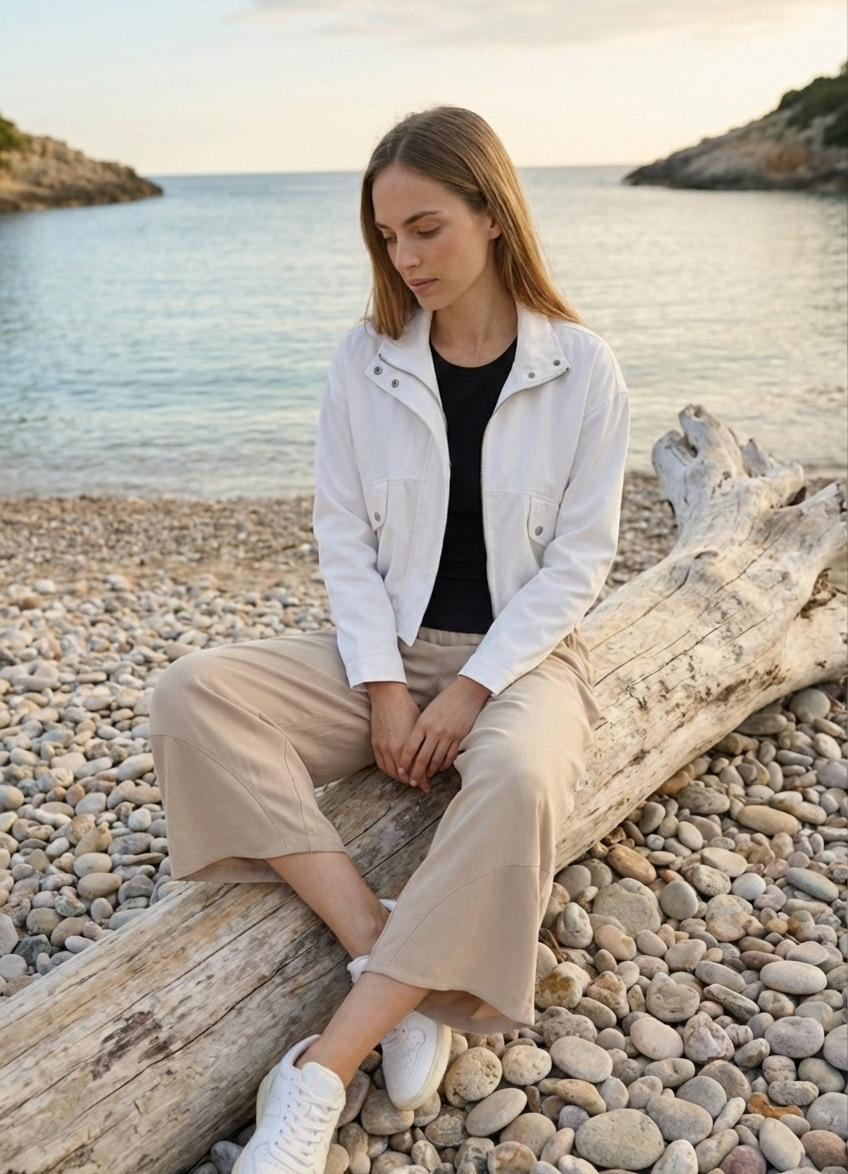 Beach Cotton Jersey Wide-Leg Pant