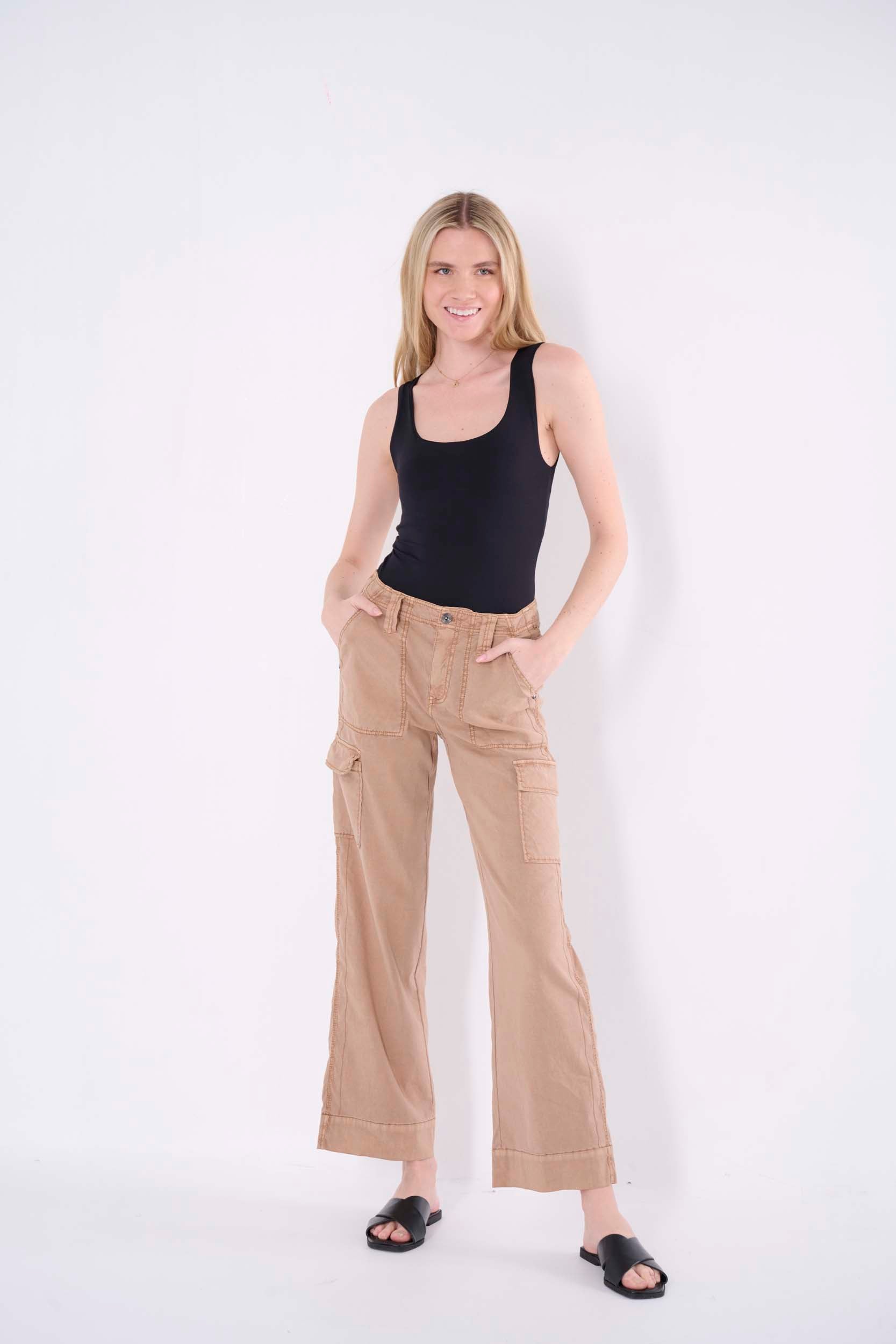 linen cargo pant womens
