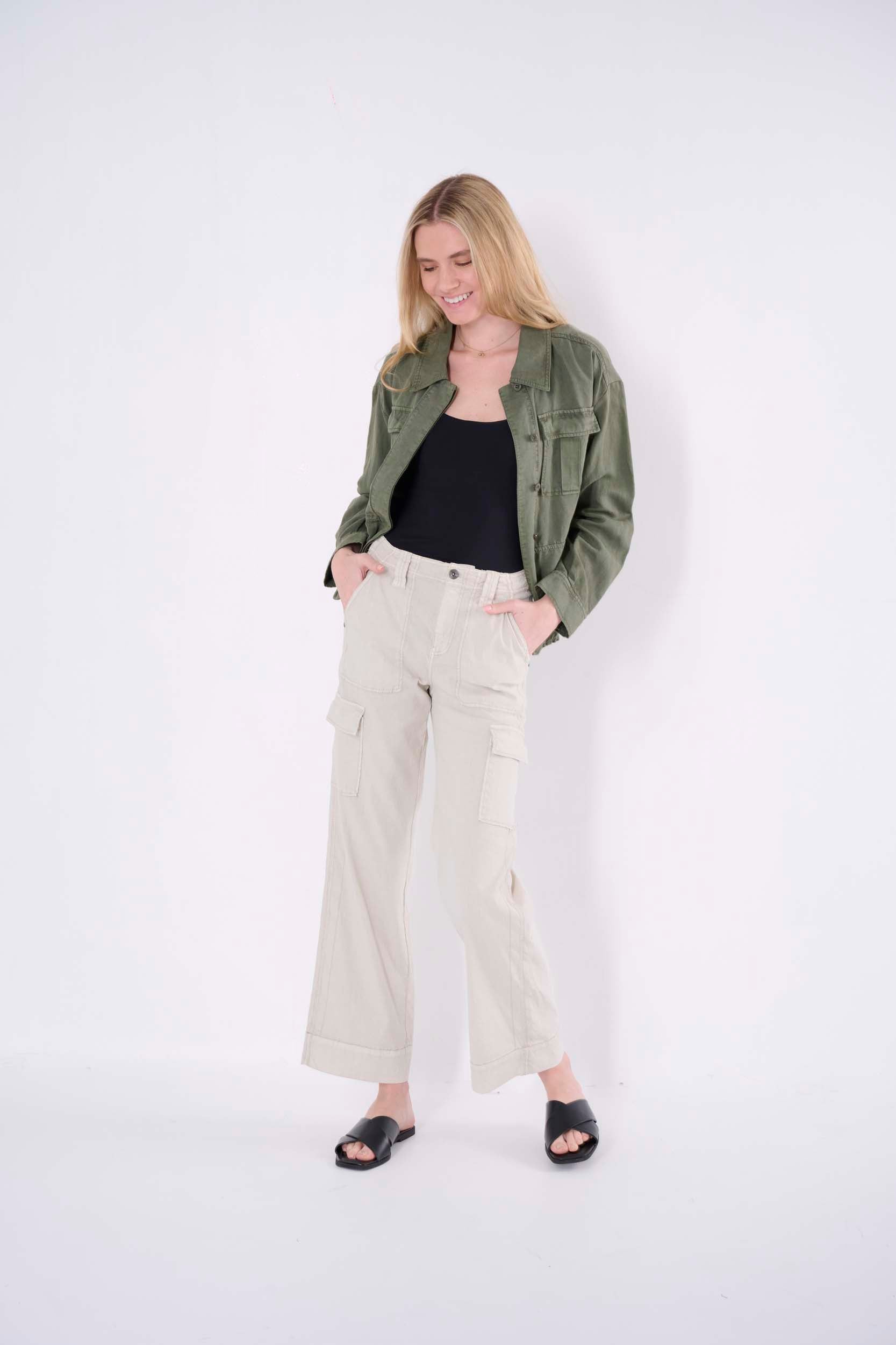 linen cargo pant womens
