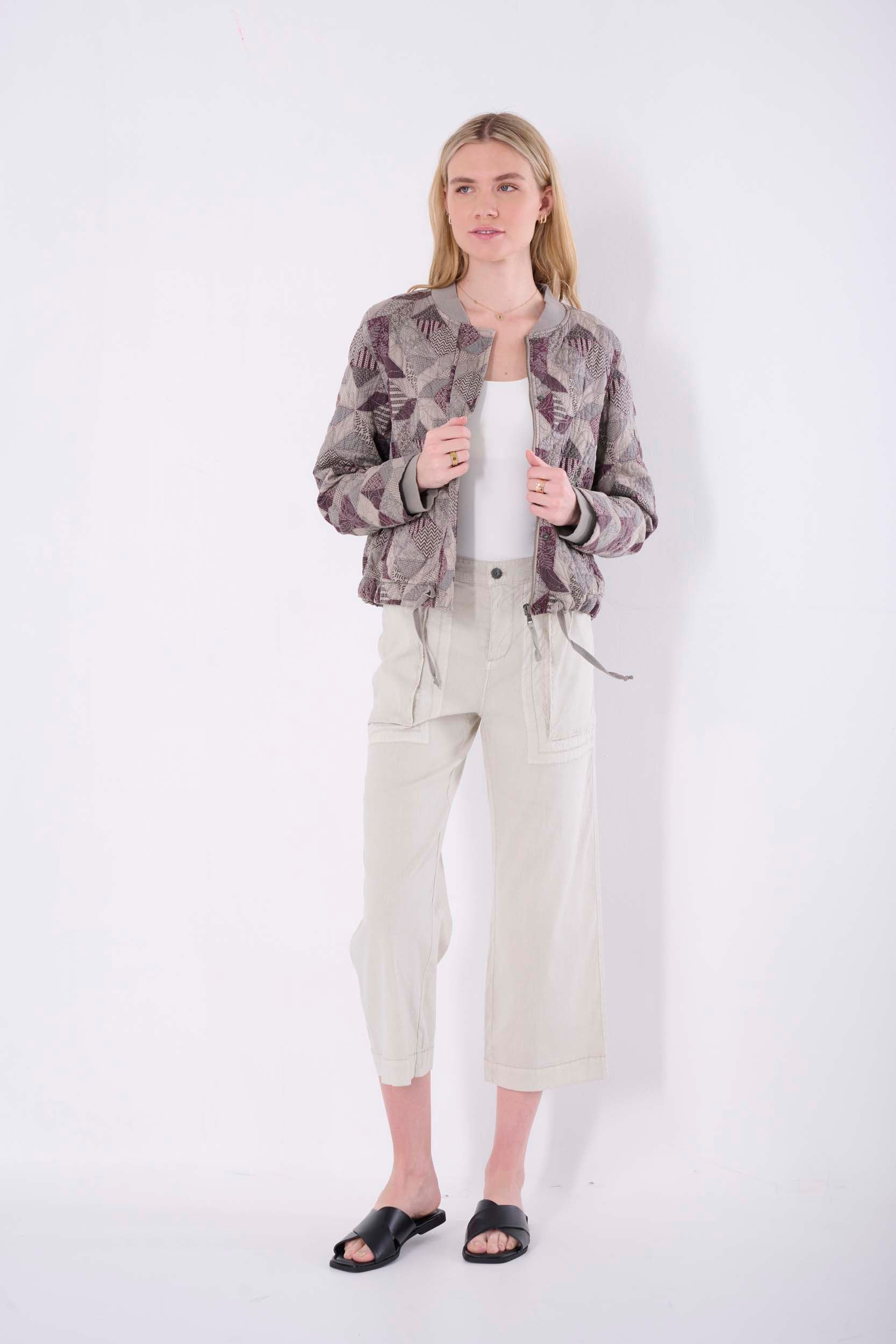 Solid Crop Wide Pant