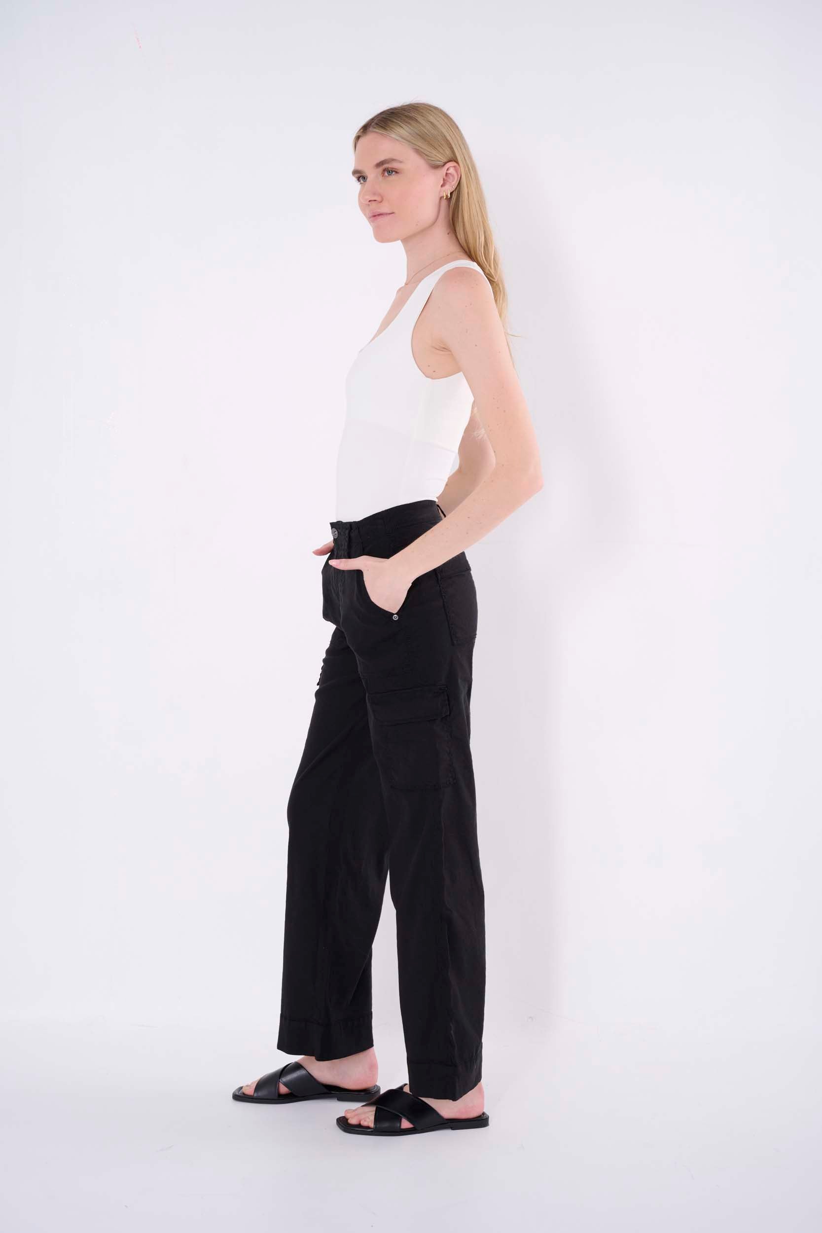 linen cargo pant womens