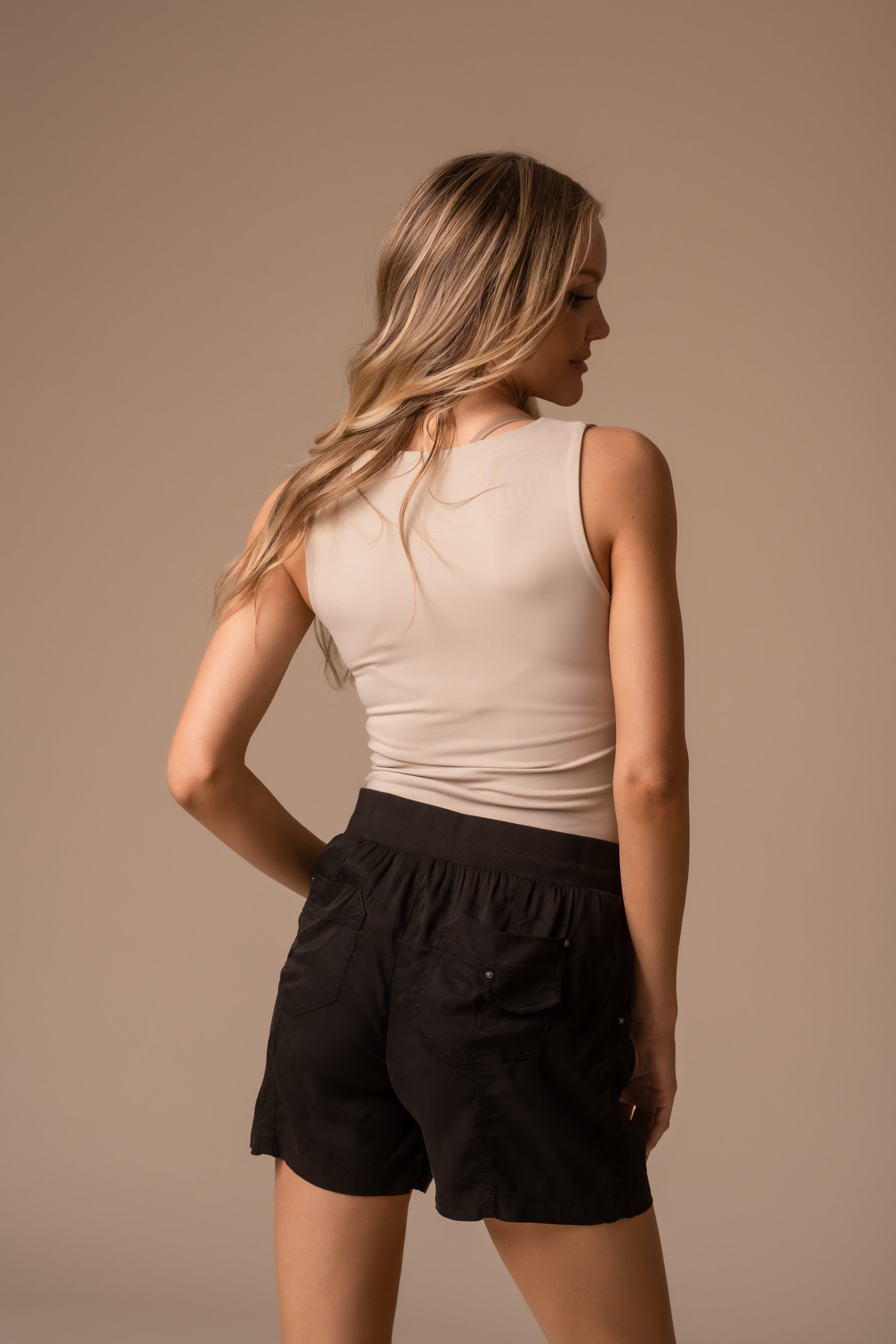Solid Cupro Short