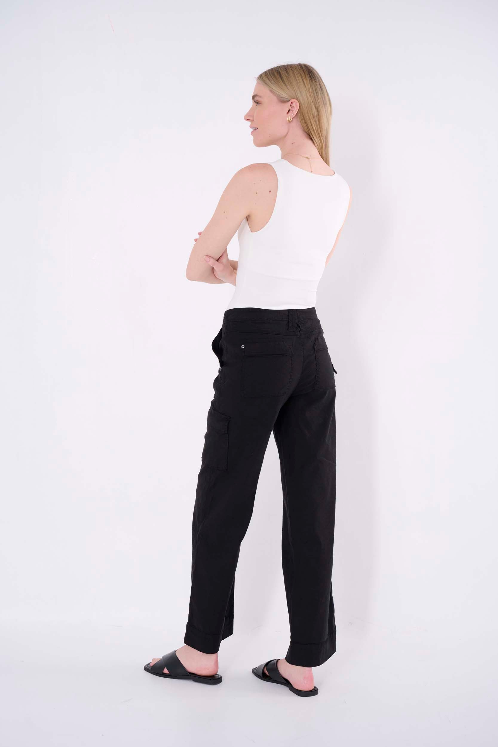 linen cargo pant womens