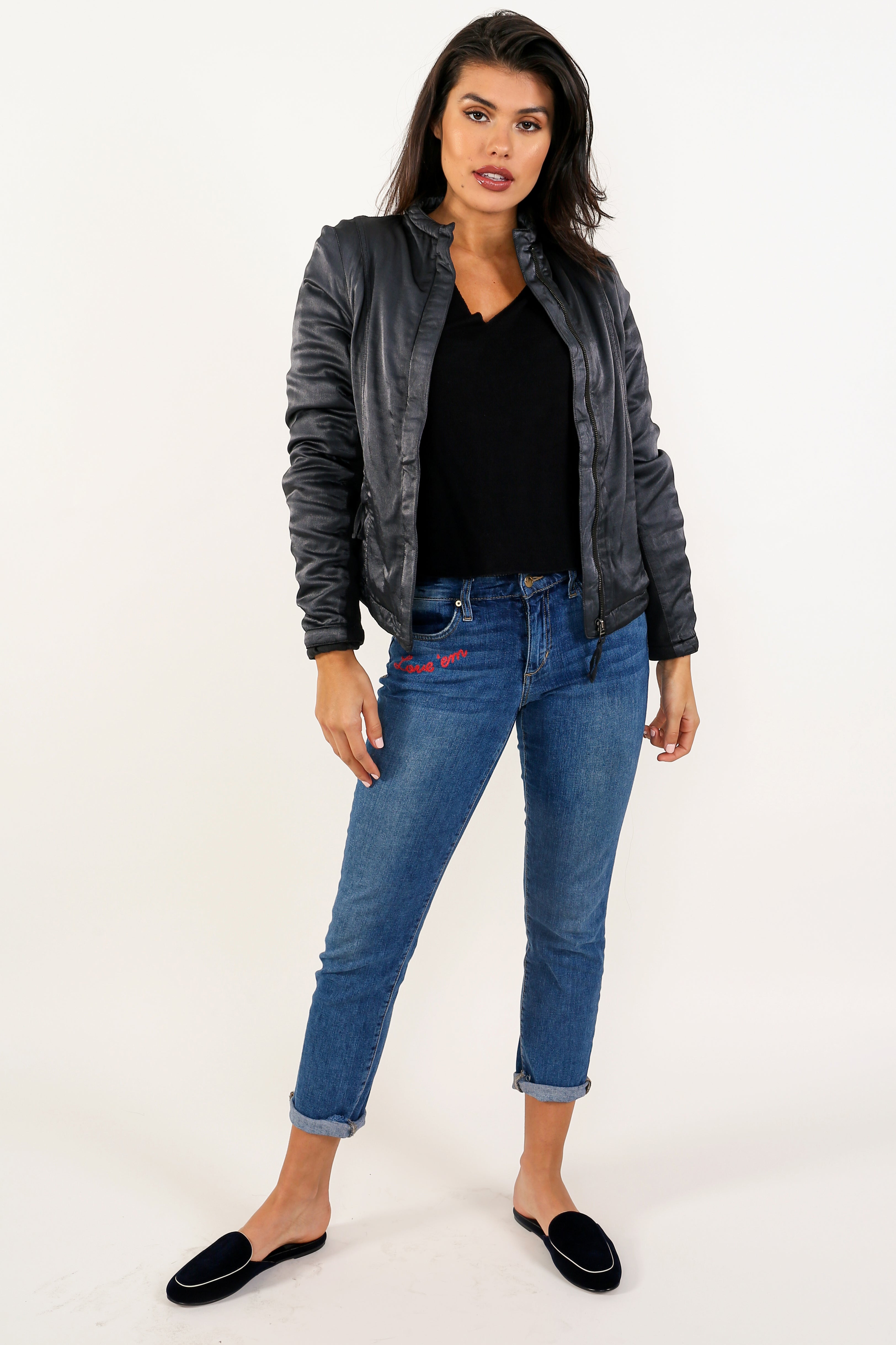  Lyocell Satin Quilted Jacket