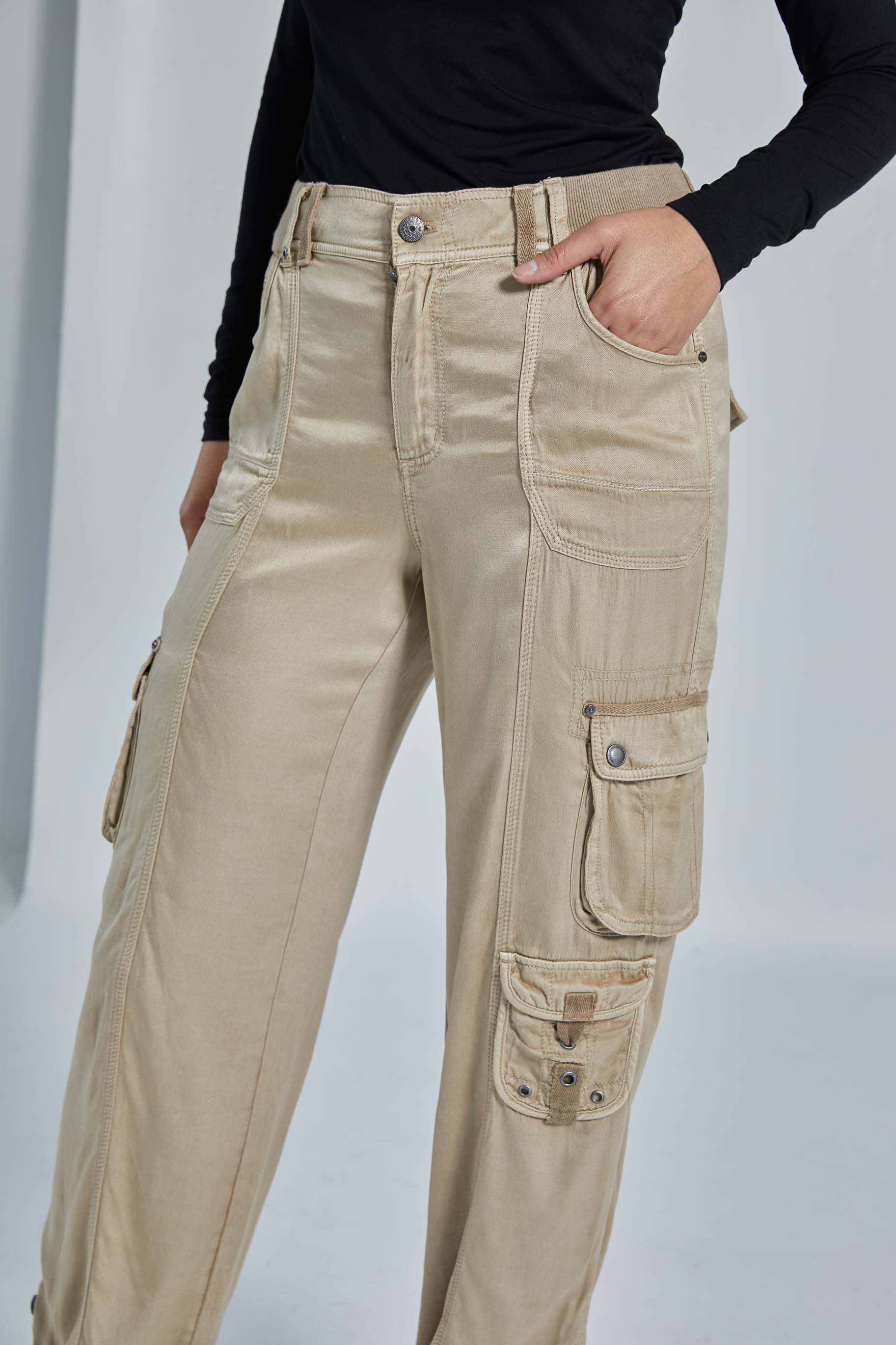 Cupro Pant Cargos Women