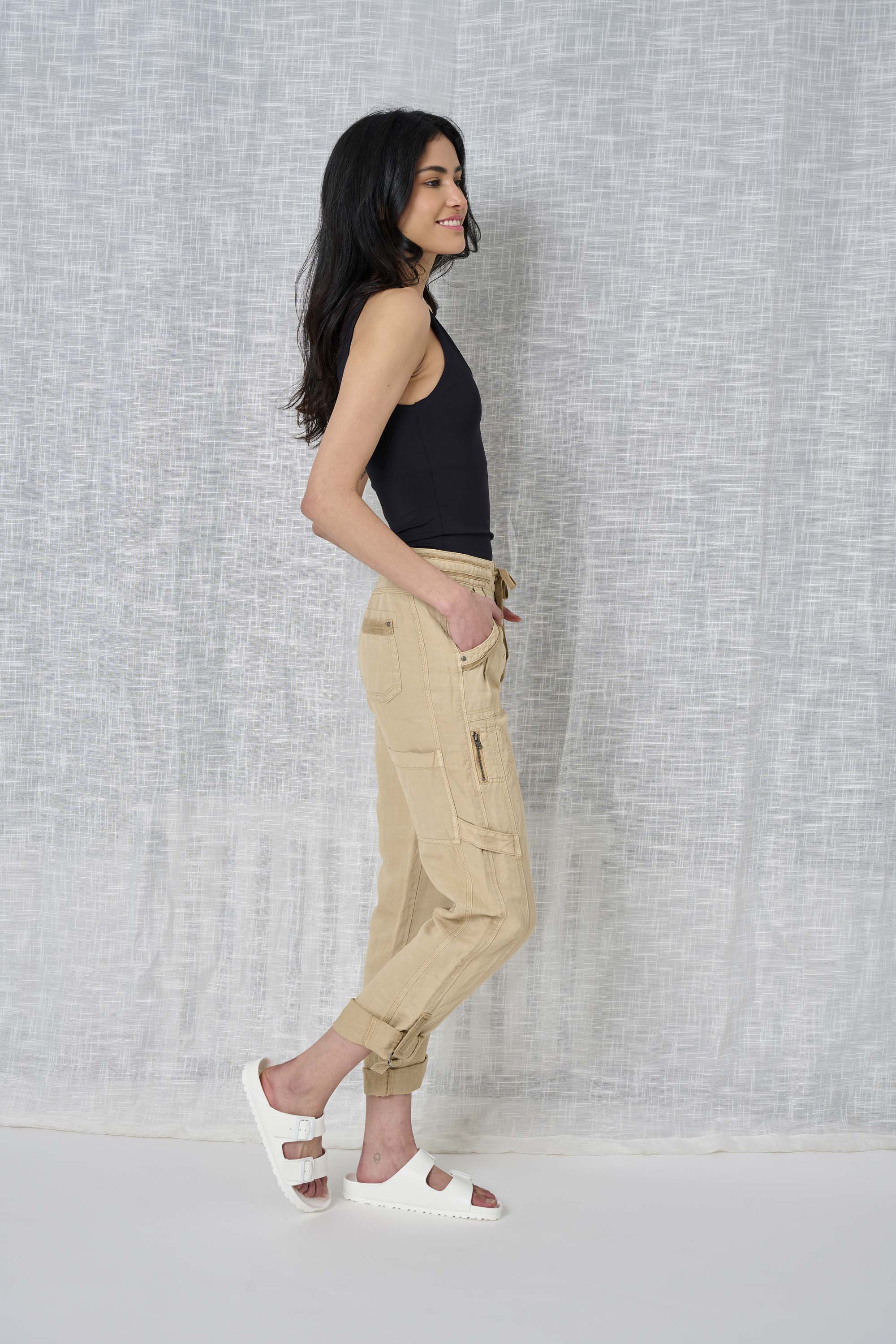  Solid Linen Pant