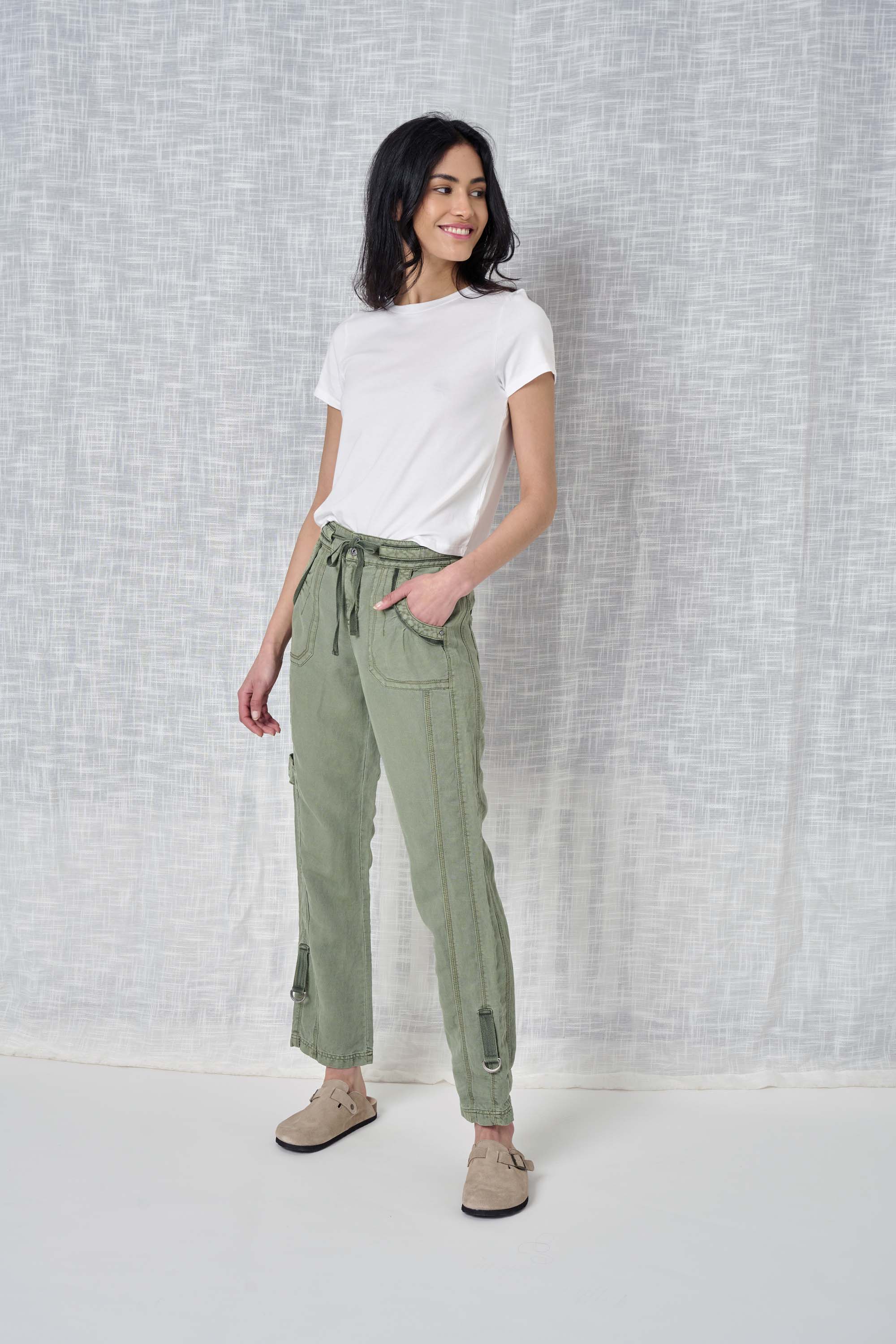  Solid Linen Pant