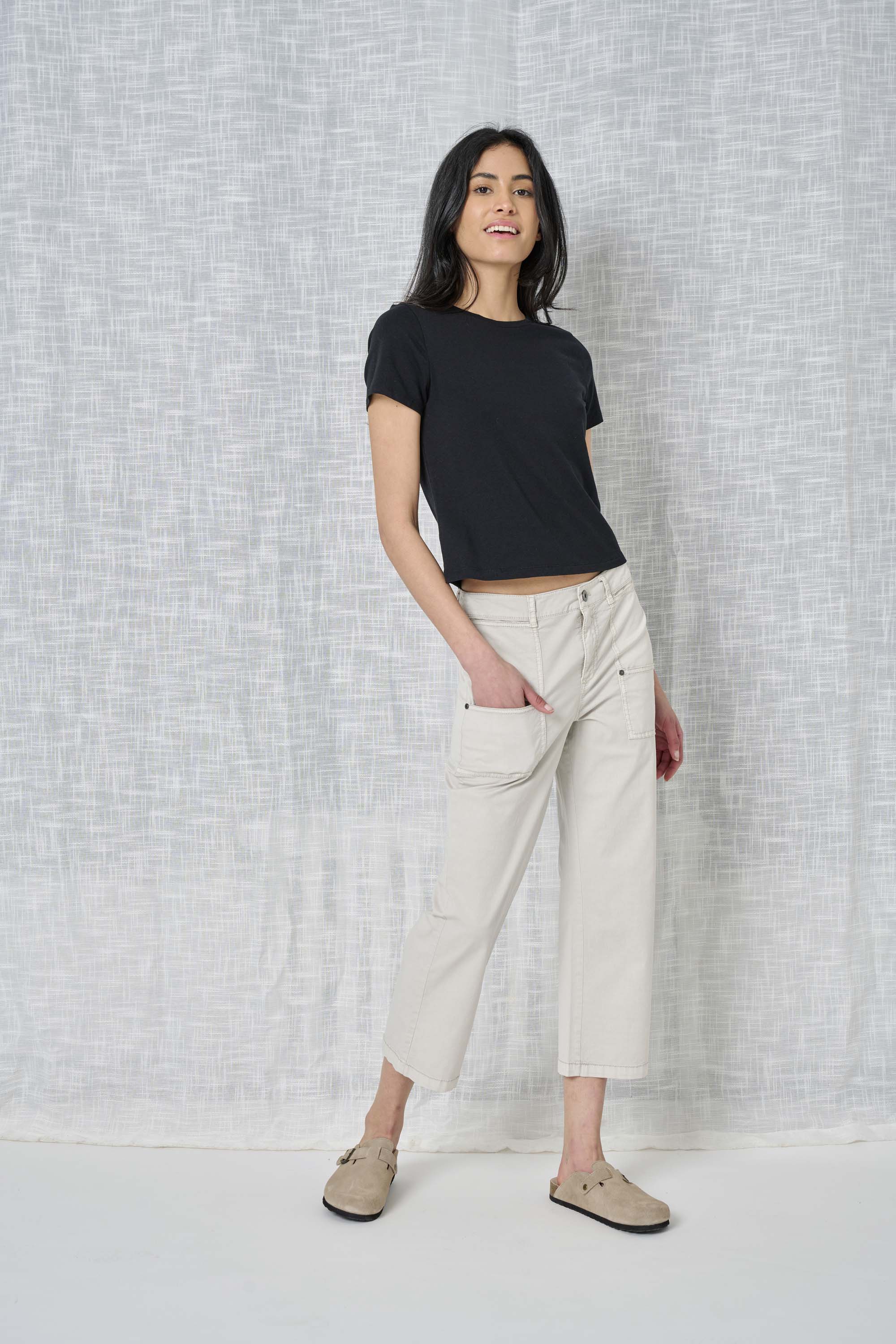 solid twill pant women