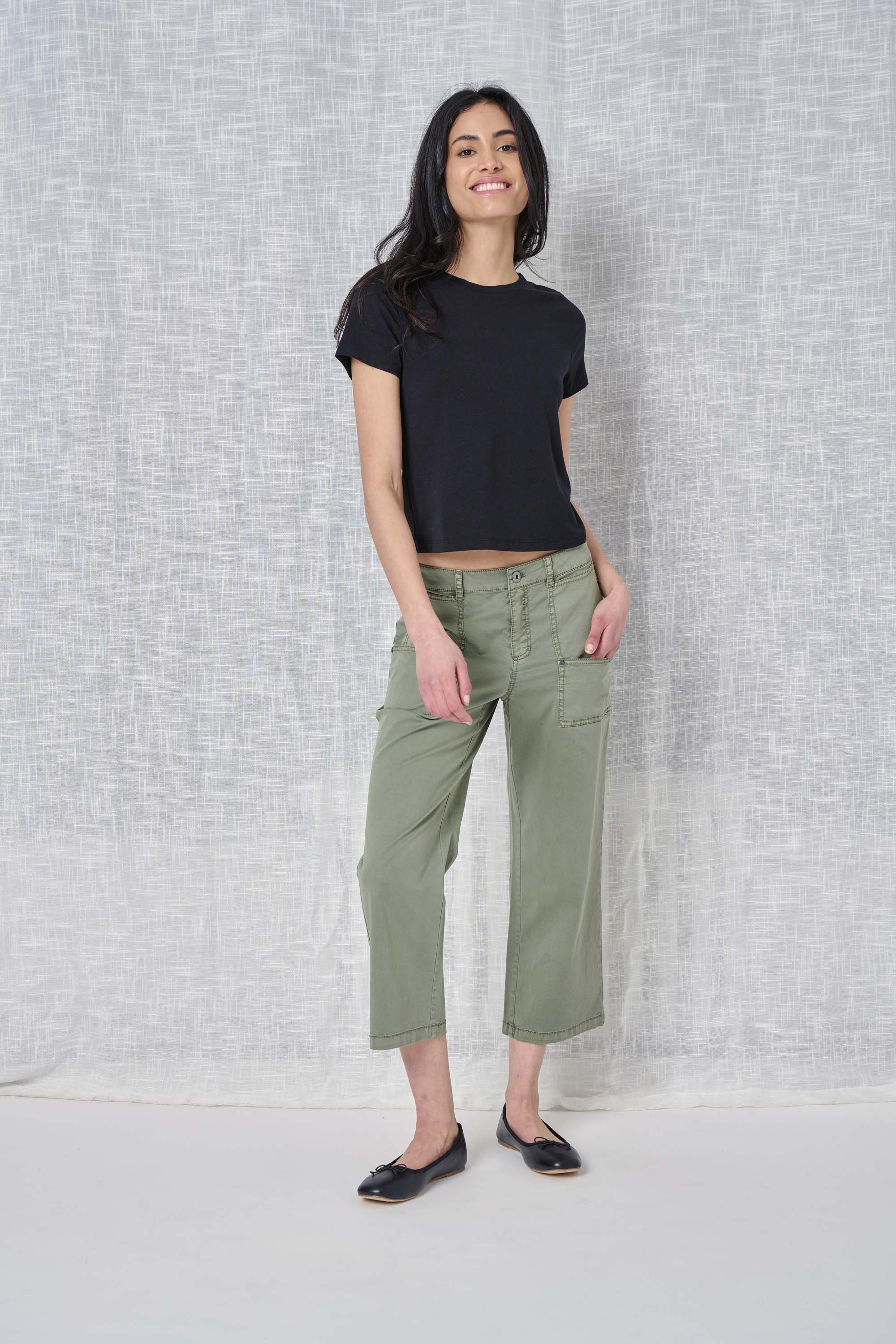 solid twill pant women