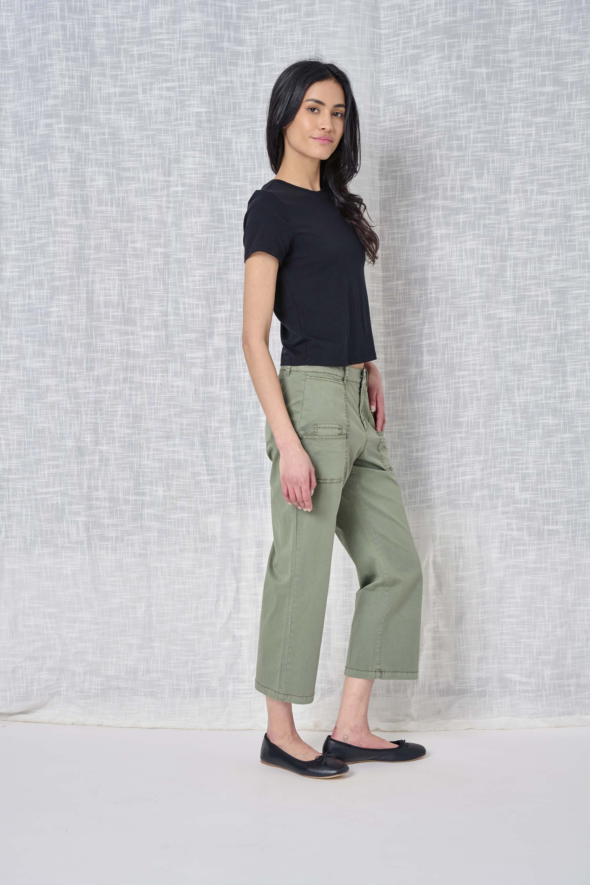 solid twill pant women
