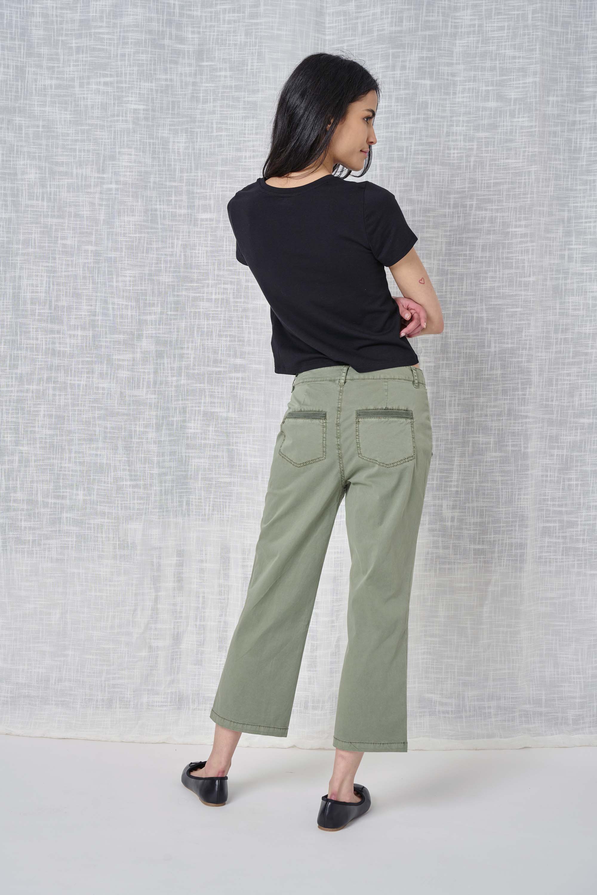 solid twill pant women