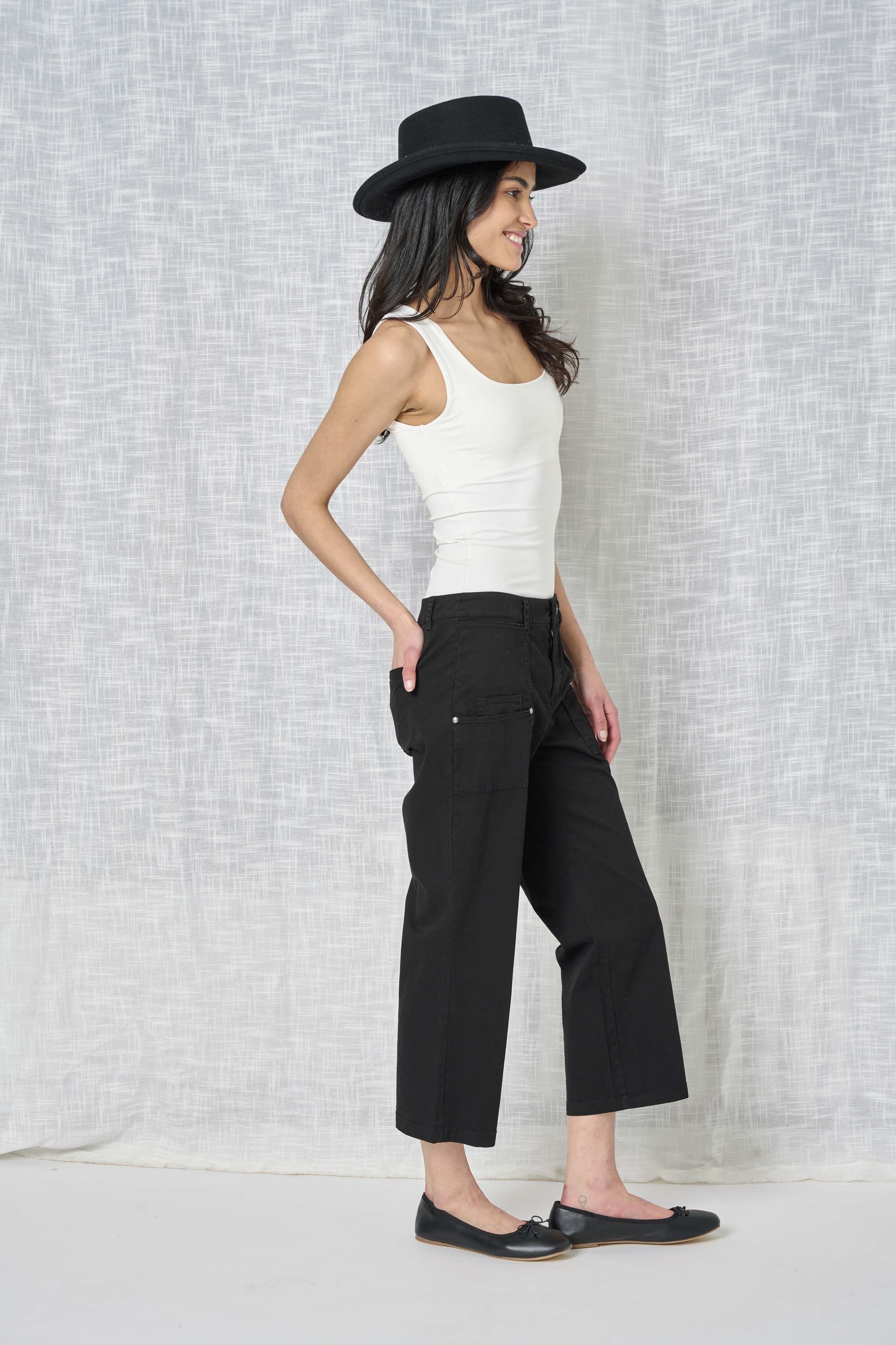 solid twill pant women