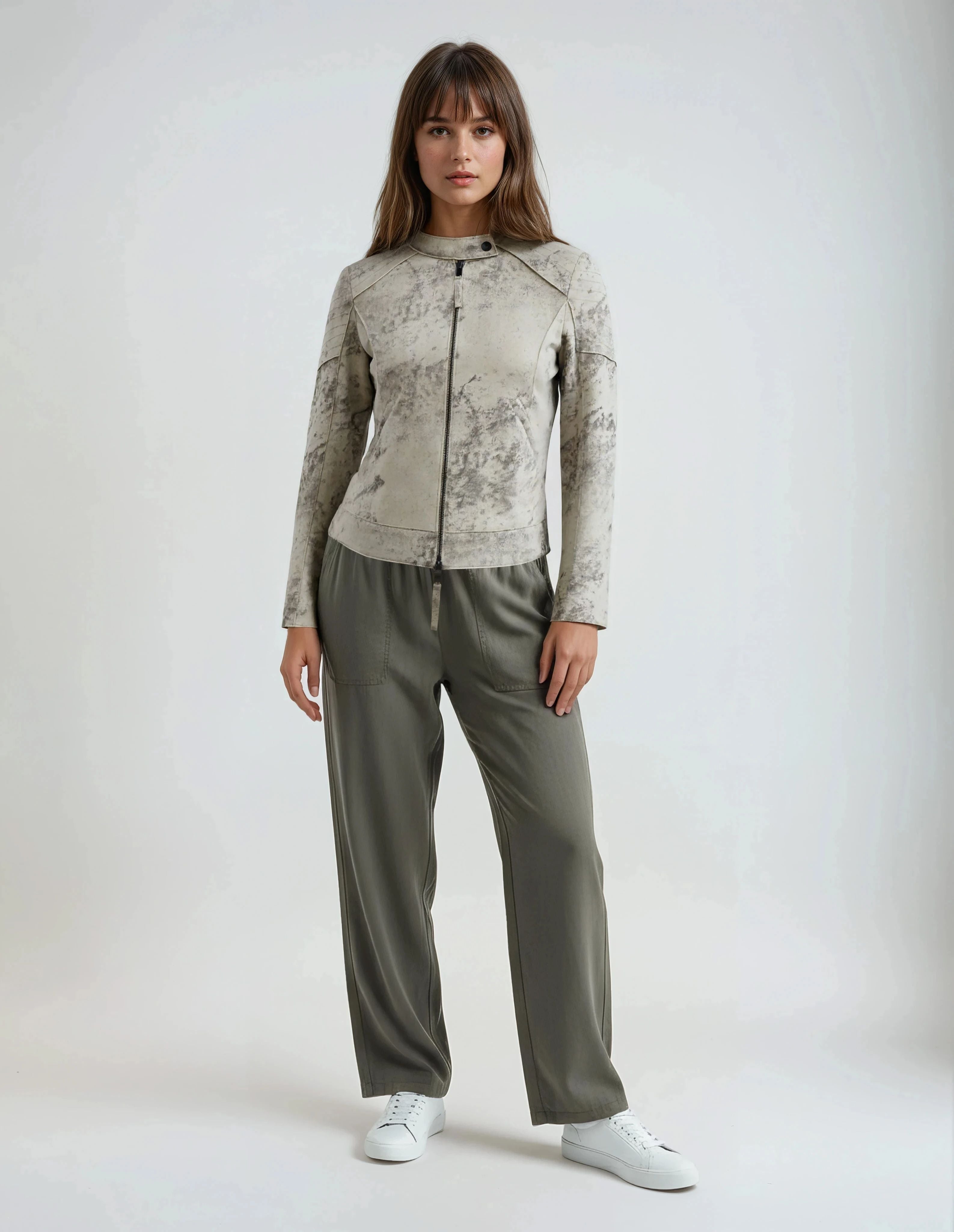 Bowery Distressed Suede Moto Jacket