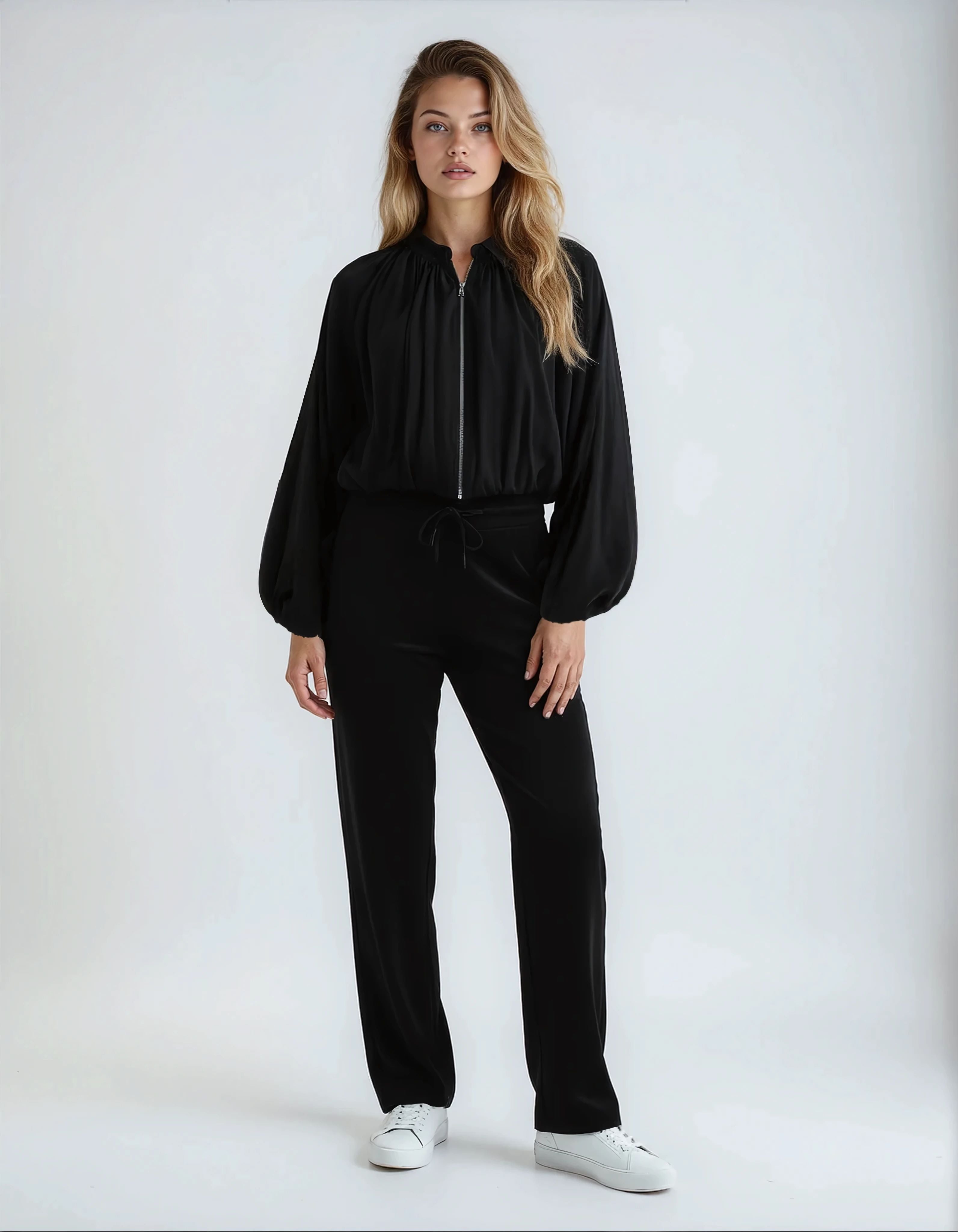 Grand Relaxed Stretch Cupro Wide-Leg Pant