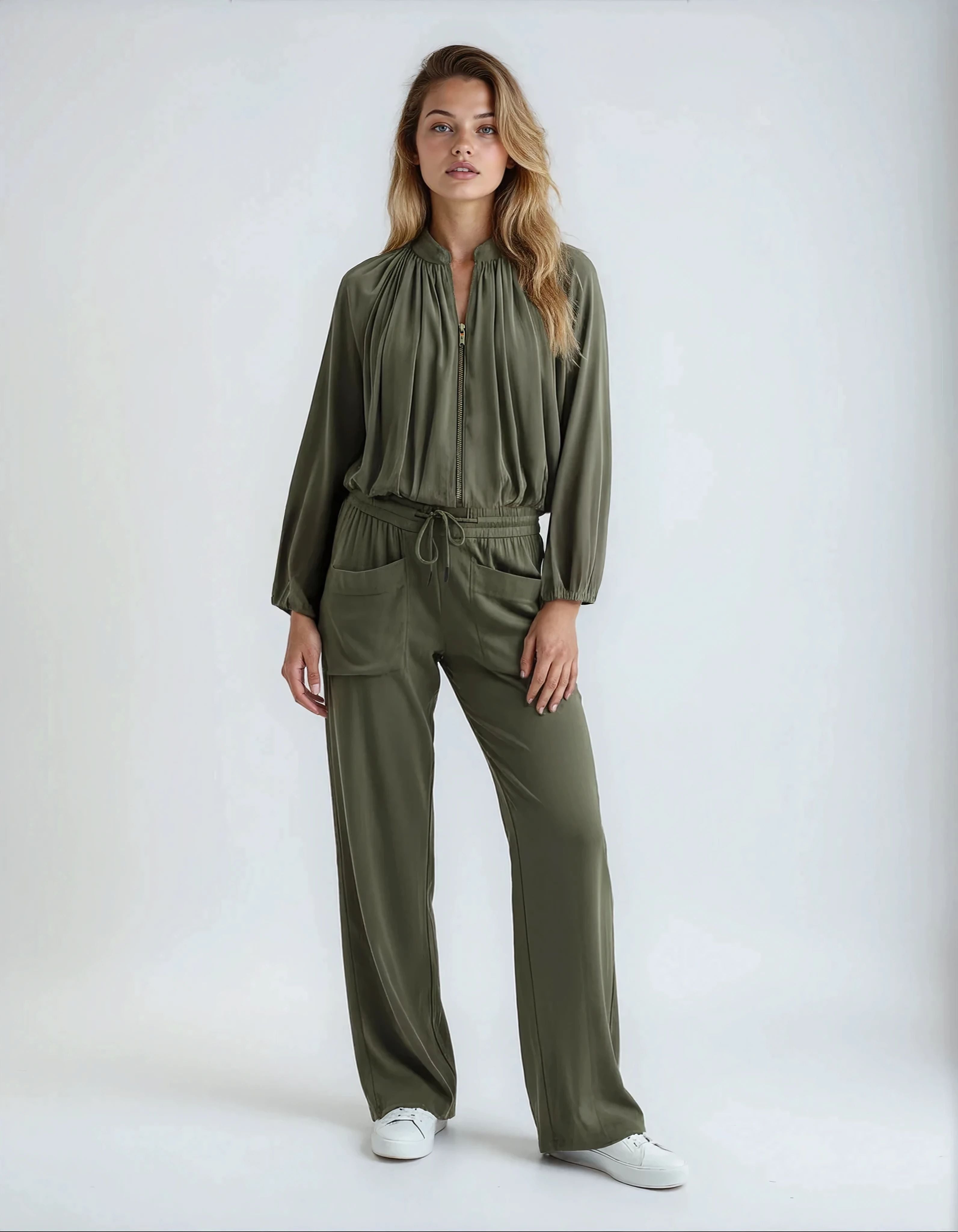 Chrystie Draped Stretch Cupro Jacket