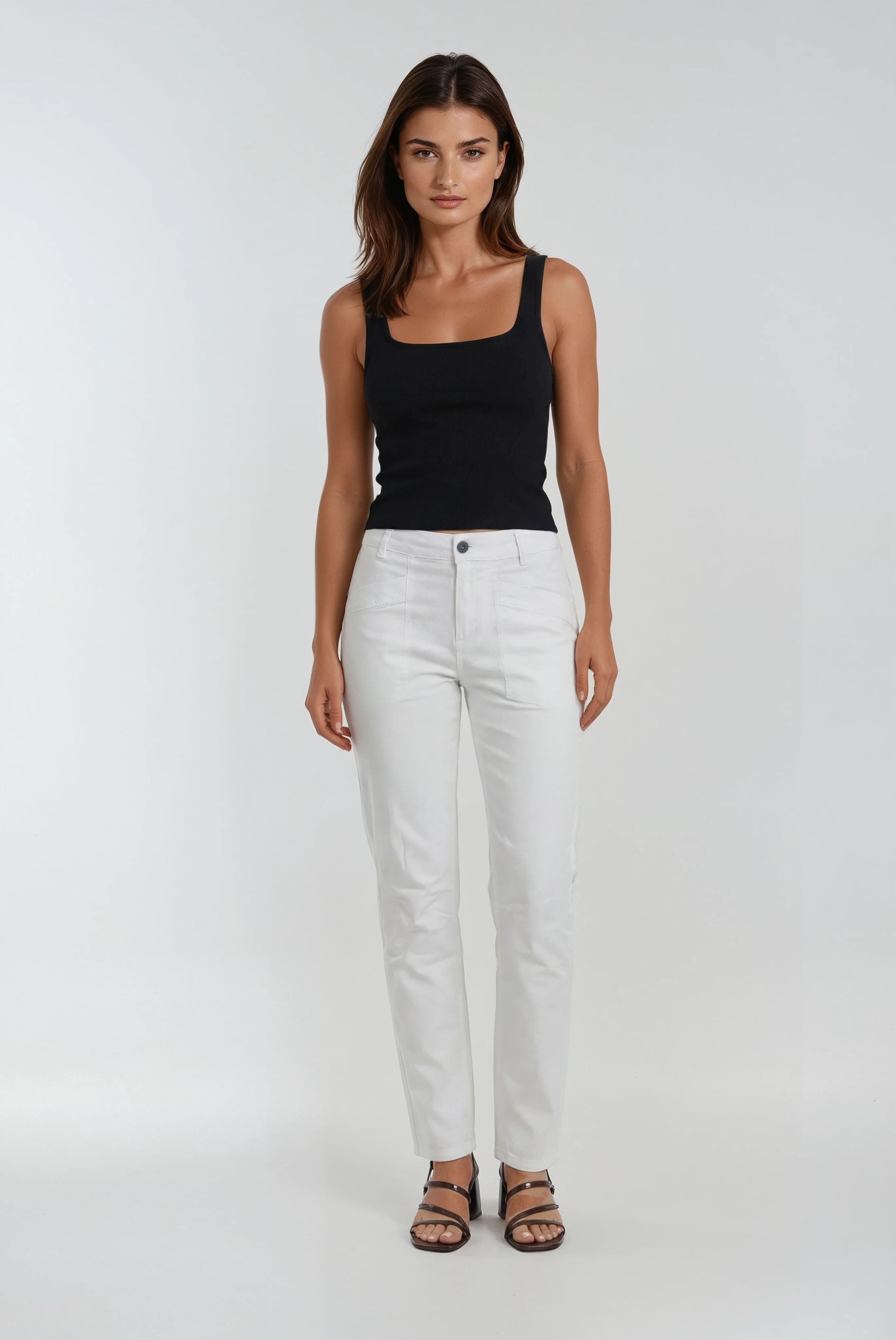 Leonard Stretch Poplin Straight-Leg Pant
