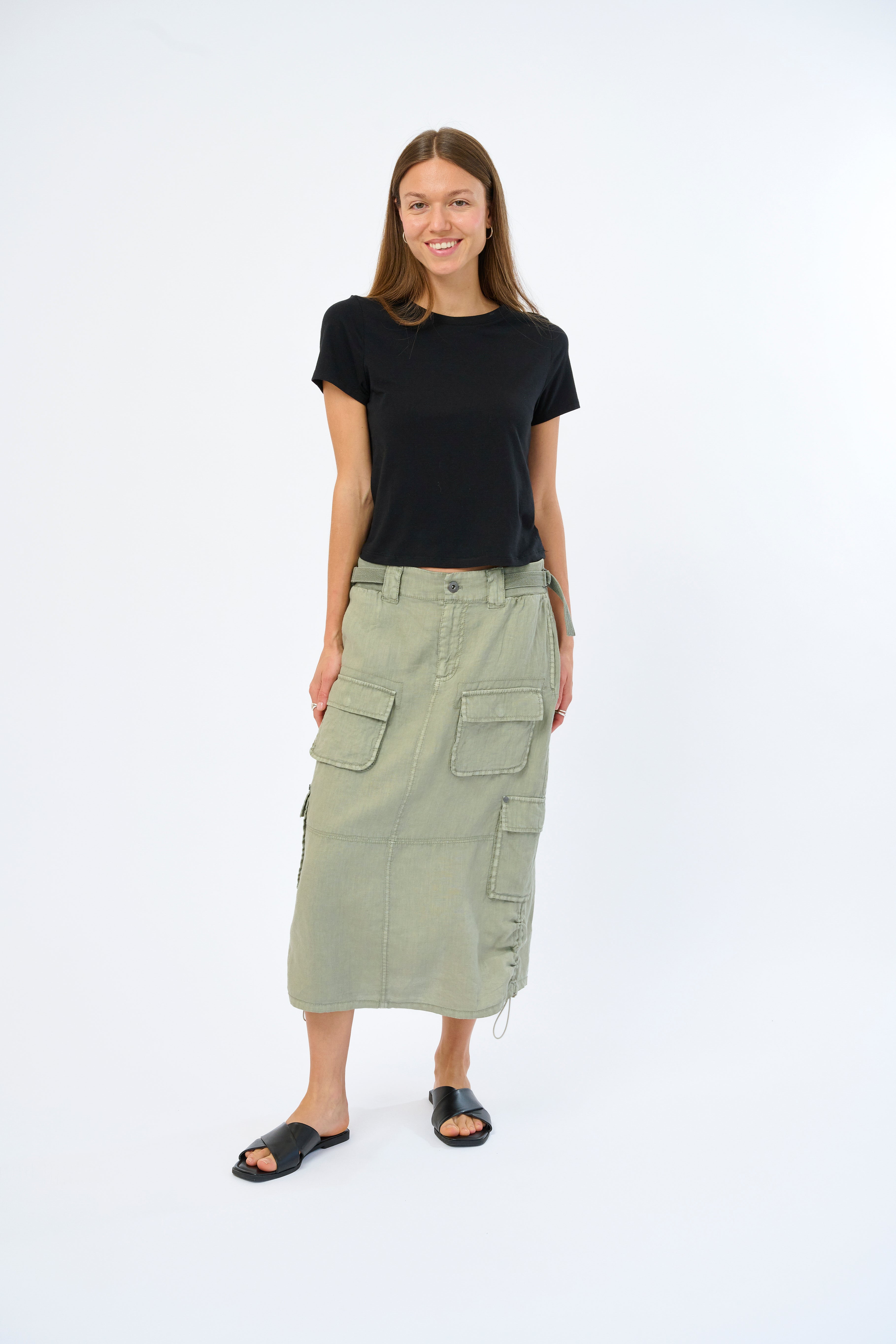 Lilo Midi Linen Skirt