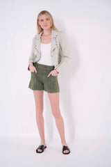  Solid Knit Moto Jacket