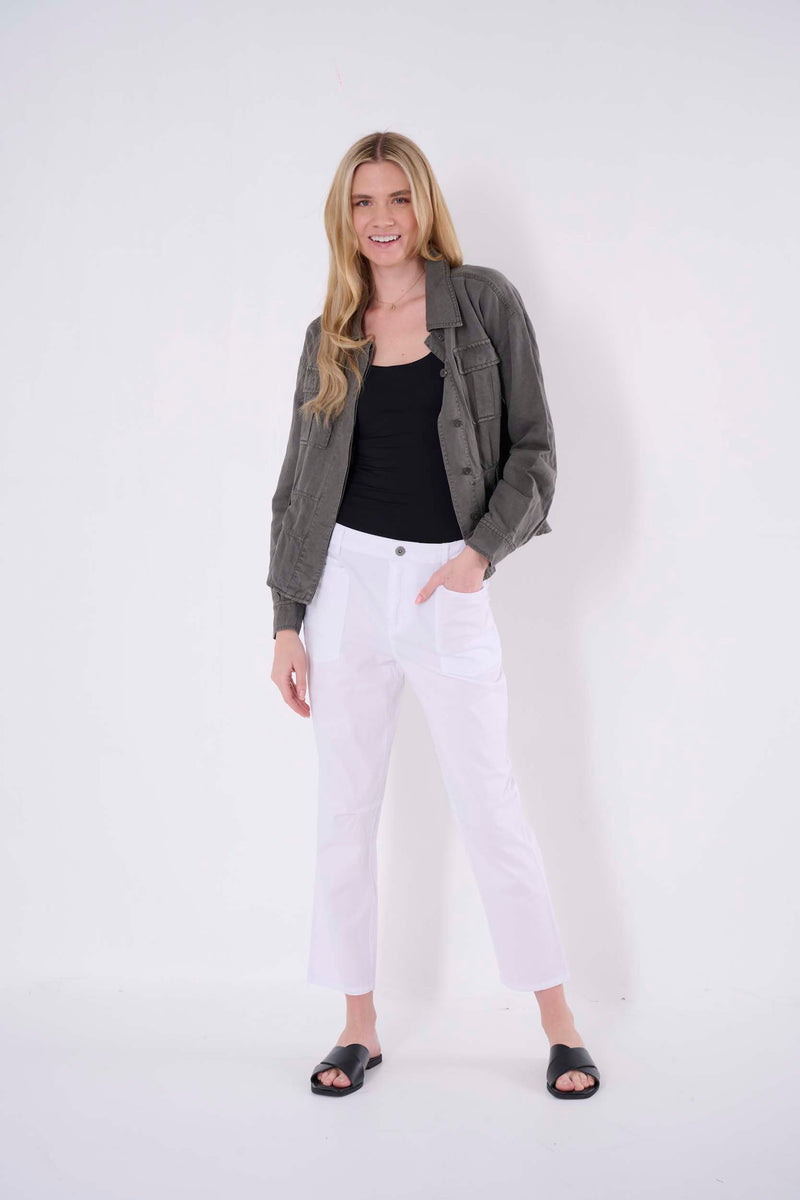 cotton calina solid pant women