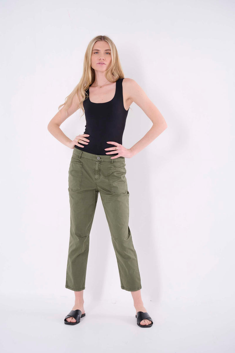 cotton calina solid pant women
