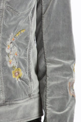 Janie 60's Velveteen Embroidered Jacket - Marrakech Clothing