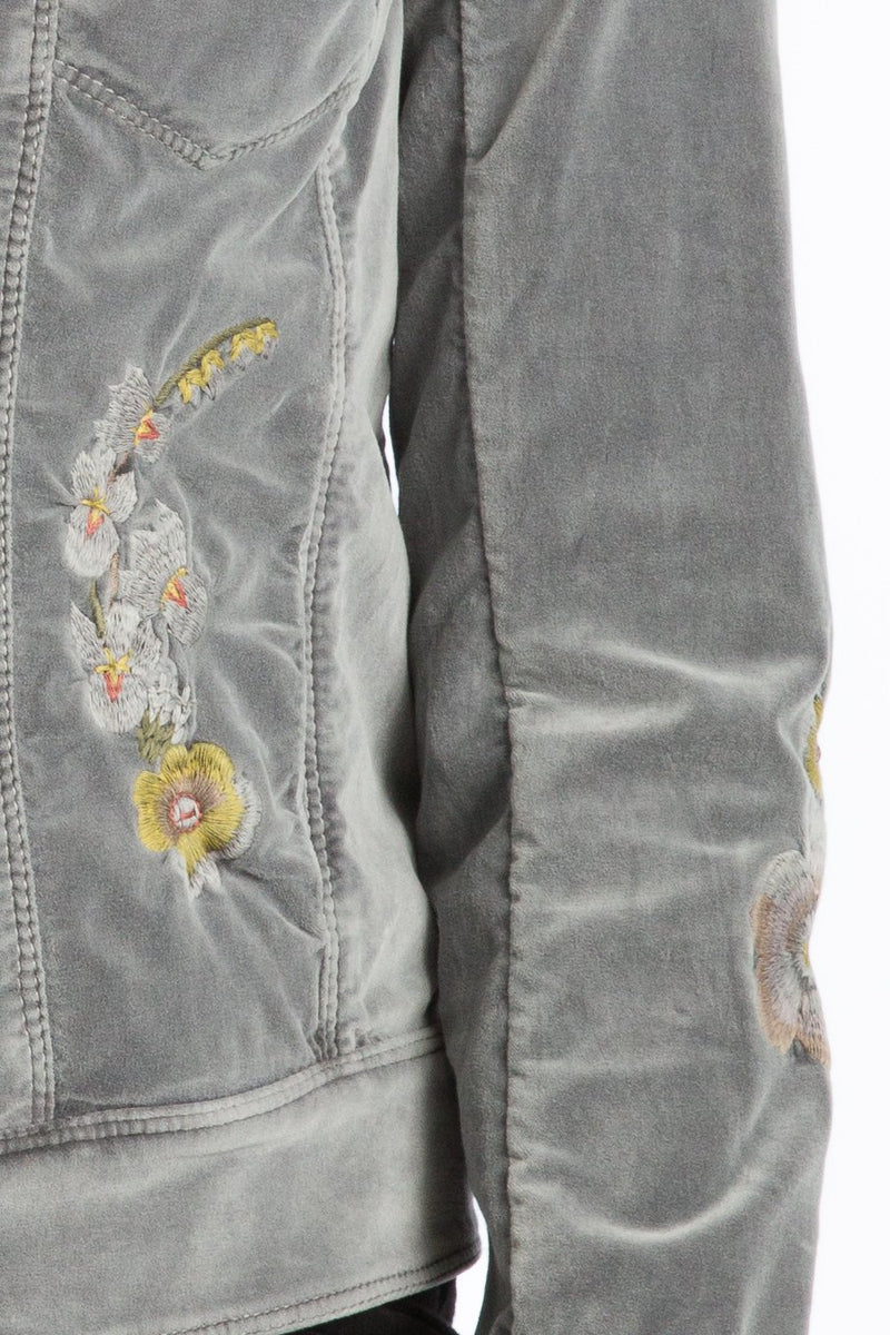 Janie 60's Velveteen Embroidered Jacket - Marrakech Clothing