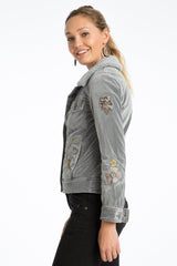Janie 60's Velveteen Embroidered Jacket - Marrakech Clothing