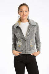 Janie 60's Velveteen Embroidered Jacket - Marrakech Clothing