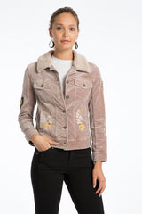 Janie 60's Velveteen Embroidered Jacket - Marrakech Clothing