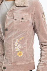 Janie 60's Velveteen Embroidered Jacket - Marrakech Clothing