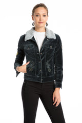 Janie 60's Velveteen Embroidered Jacket - Marrakech Clothing