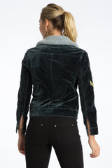 Janie 60's Velveteen Embroidered Jacket - Marrakech Clothing