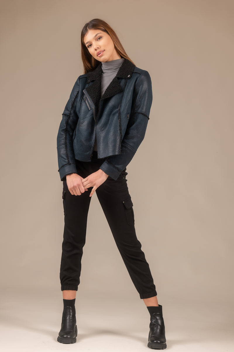 Distressed Sherpa Coat