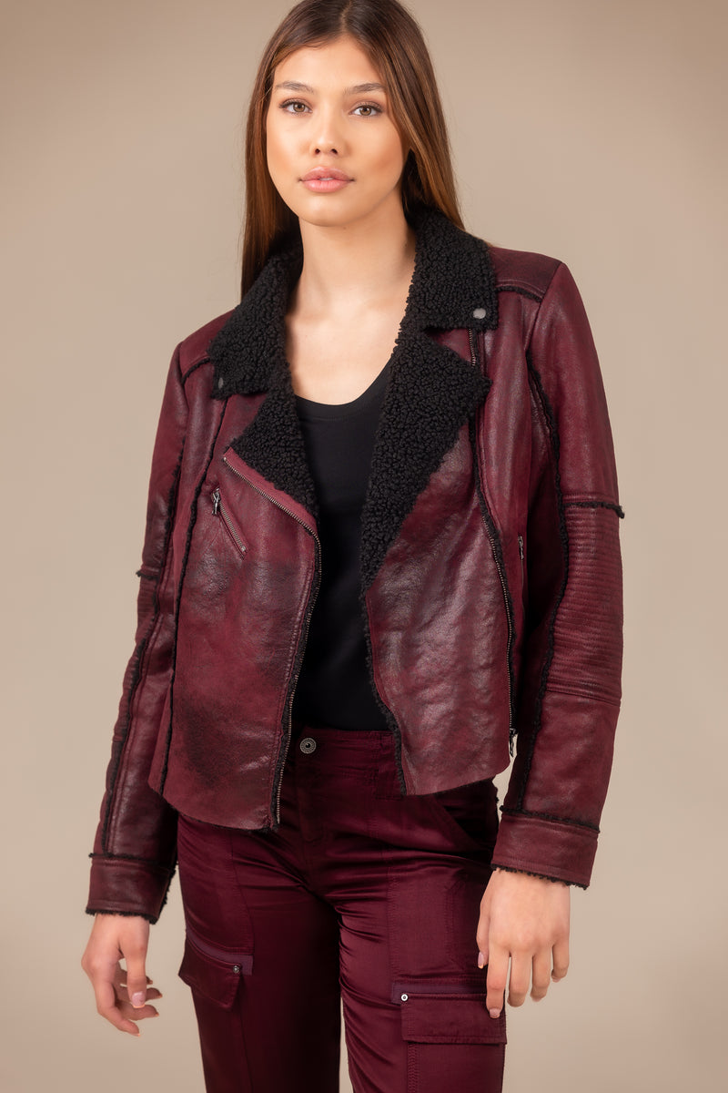 Distressed Sherpa Coat