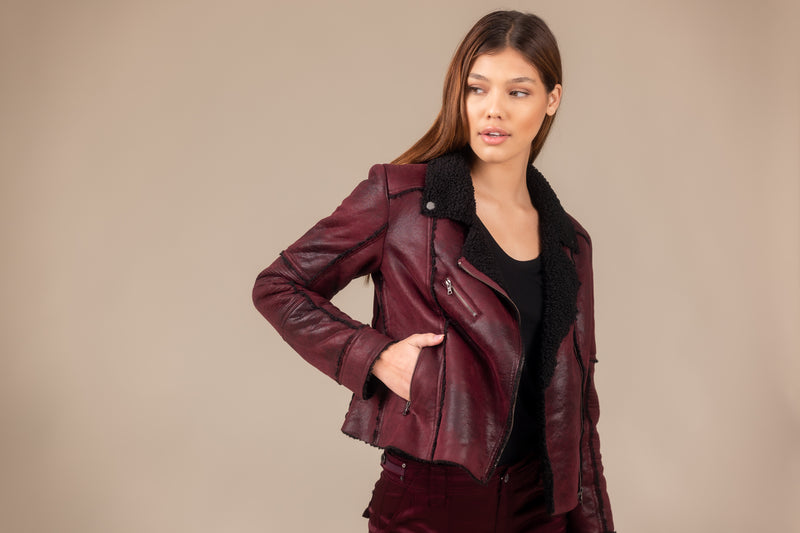 Distressed Sherpa Coat