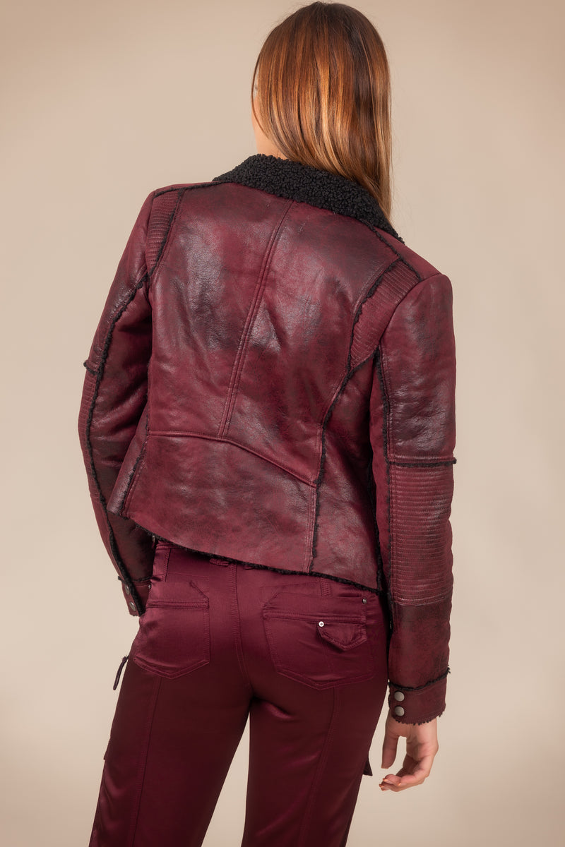Distressed Sherpa Coat