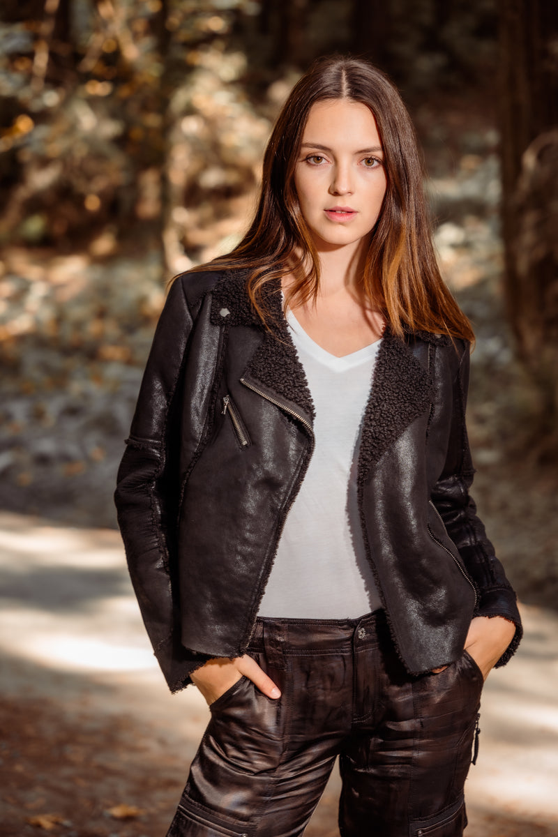 Distressed Sherpa Coat