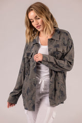 lightweight linen button down top women