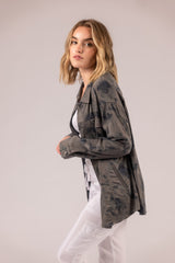 lightweight linen button down top women
