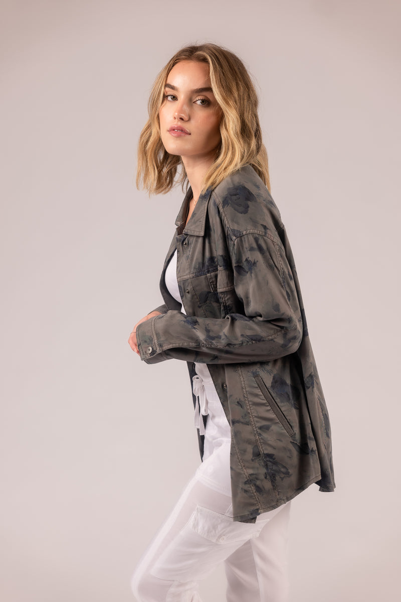 lightweight linen button down top women